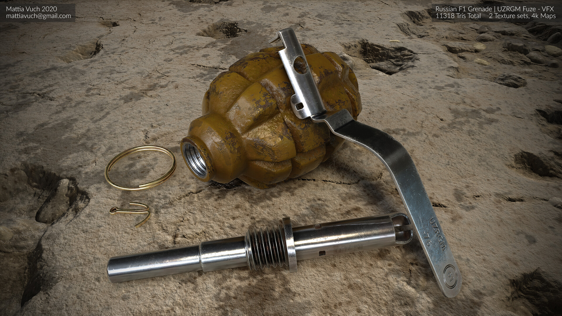 Artstation Russian F1 Grenade Mattia Vuch