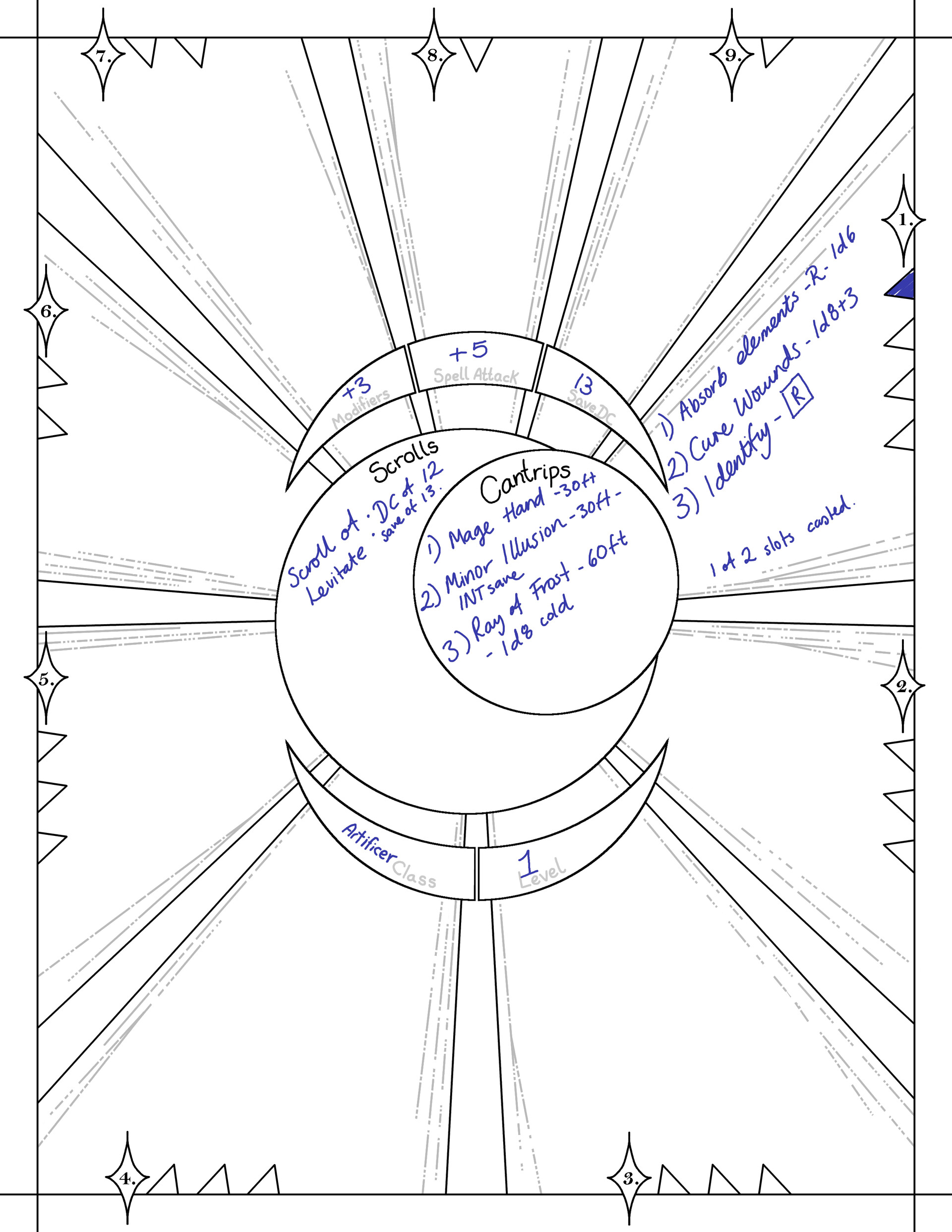 Artstation Dungeons And Dragons 5e Character Sheet Arcane Version