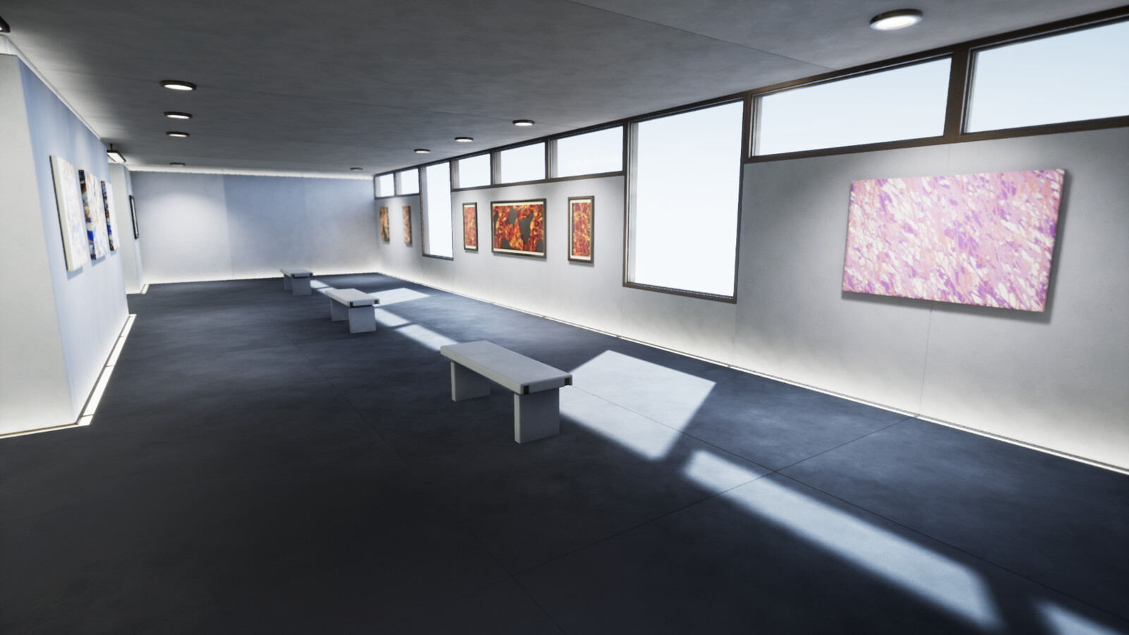 The gallery space in Unreal