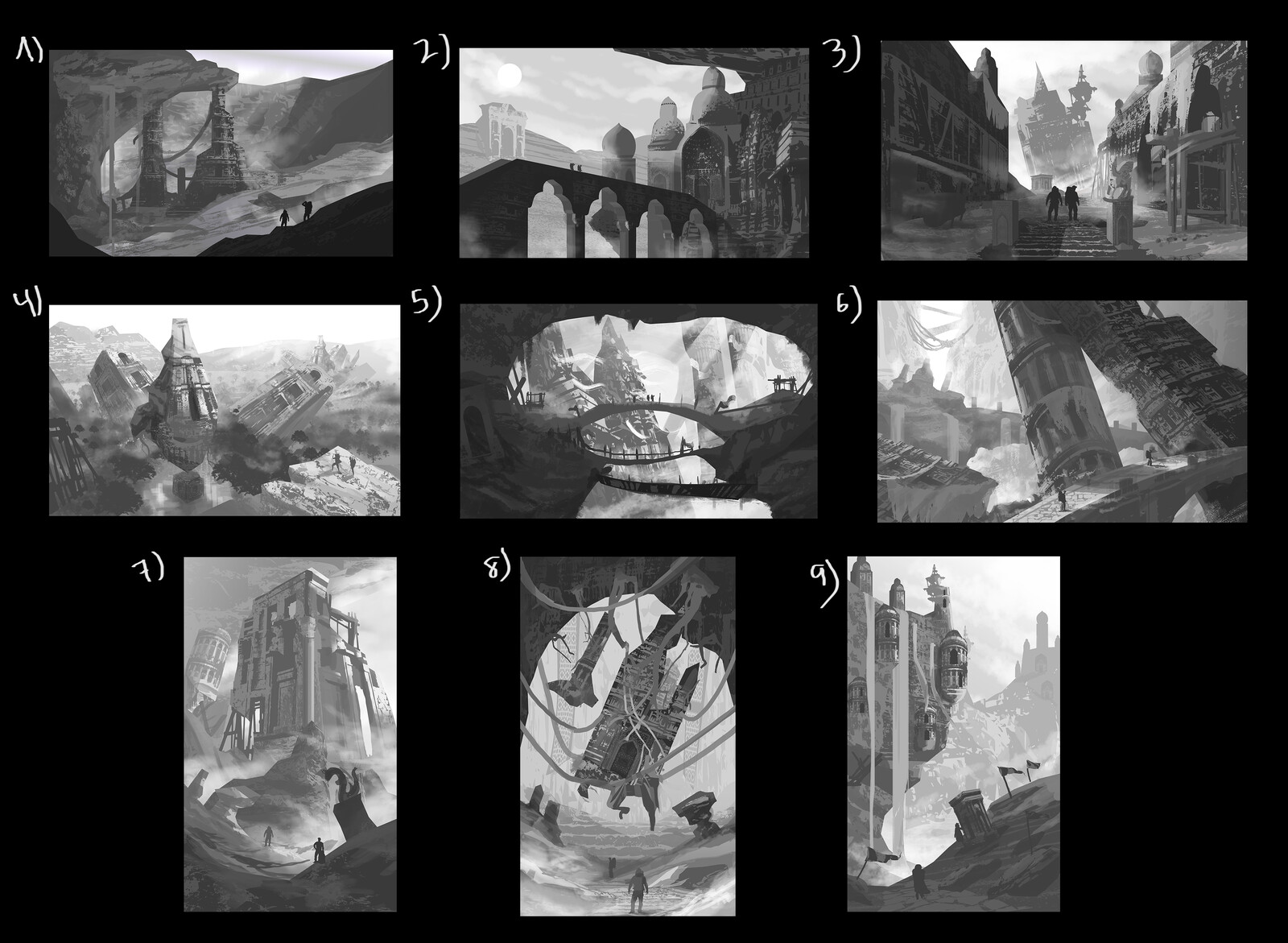 All the thumbnails put in one composition.