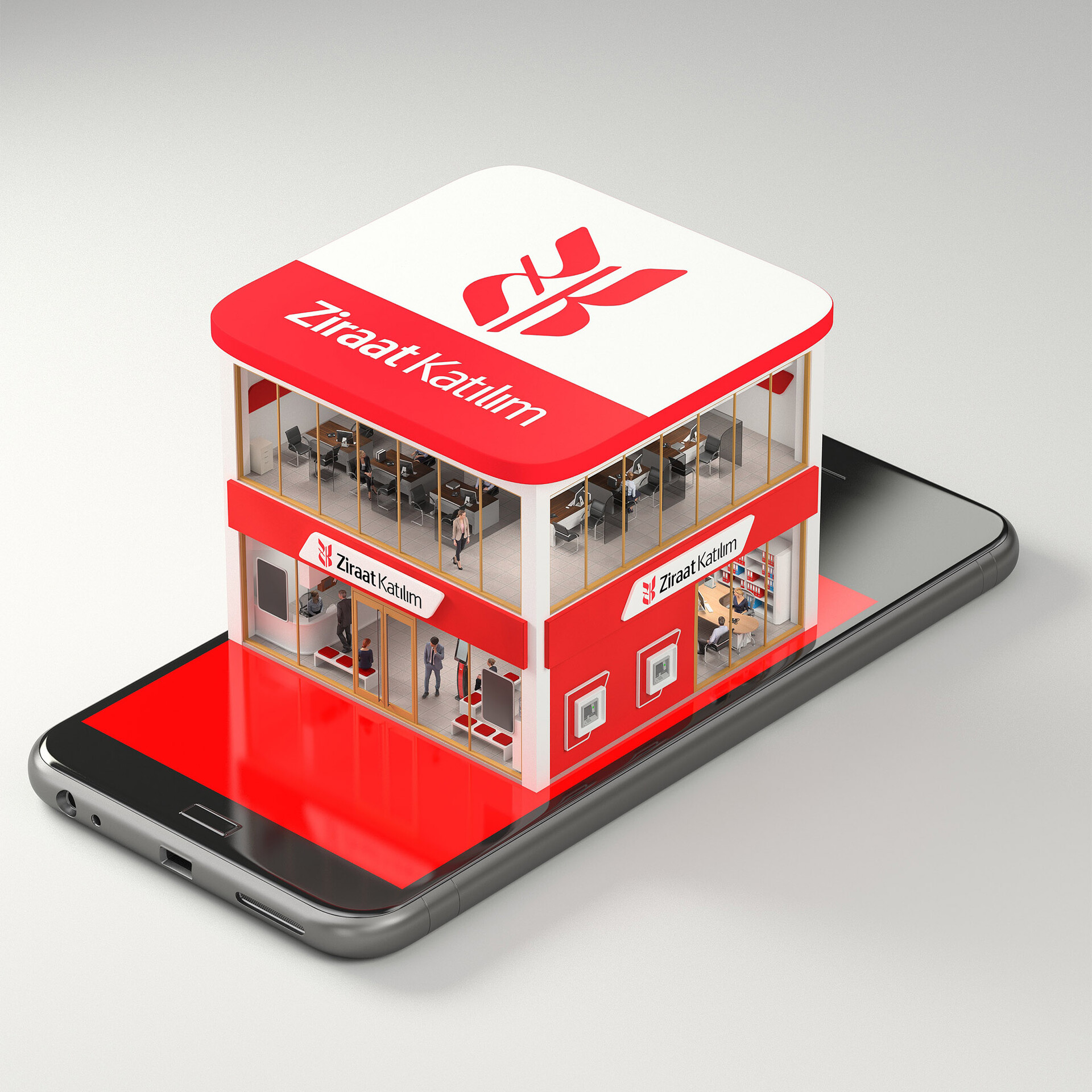 ziraat mobile branch print ad