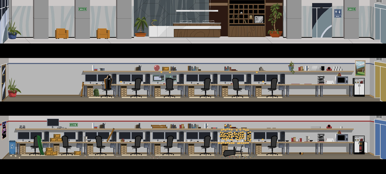 Some of the levels of the game.