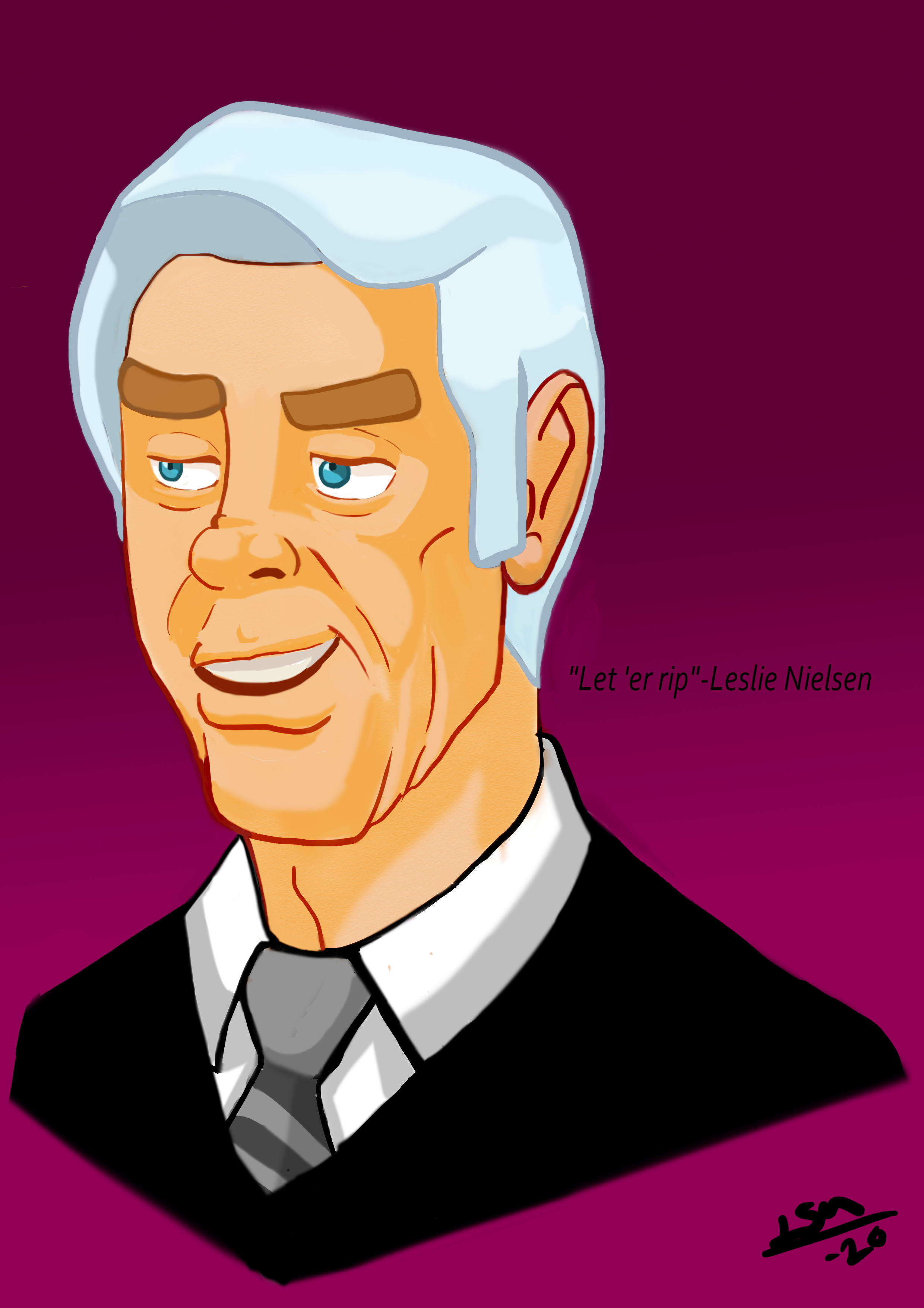 Artstation Leslie Nielsen Master Of Deadpan L Shea Malloy