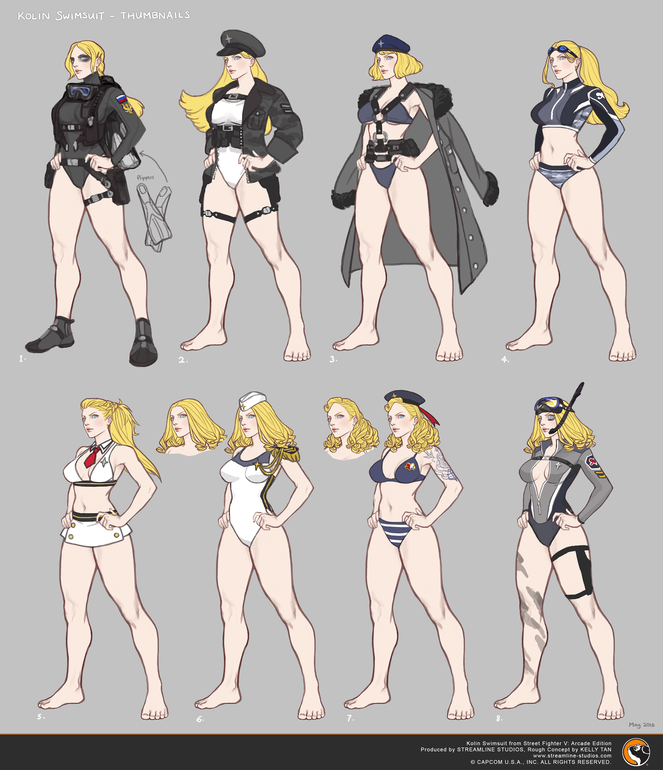 Kolin Swimsuit from Street Fighter V: Arcade Edition.I did the rough concep...