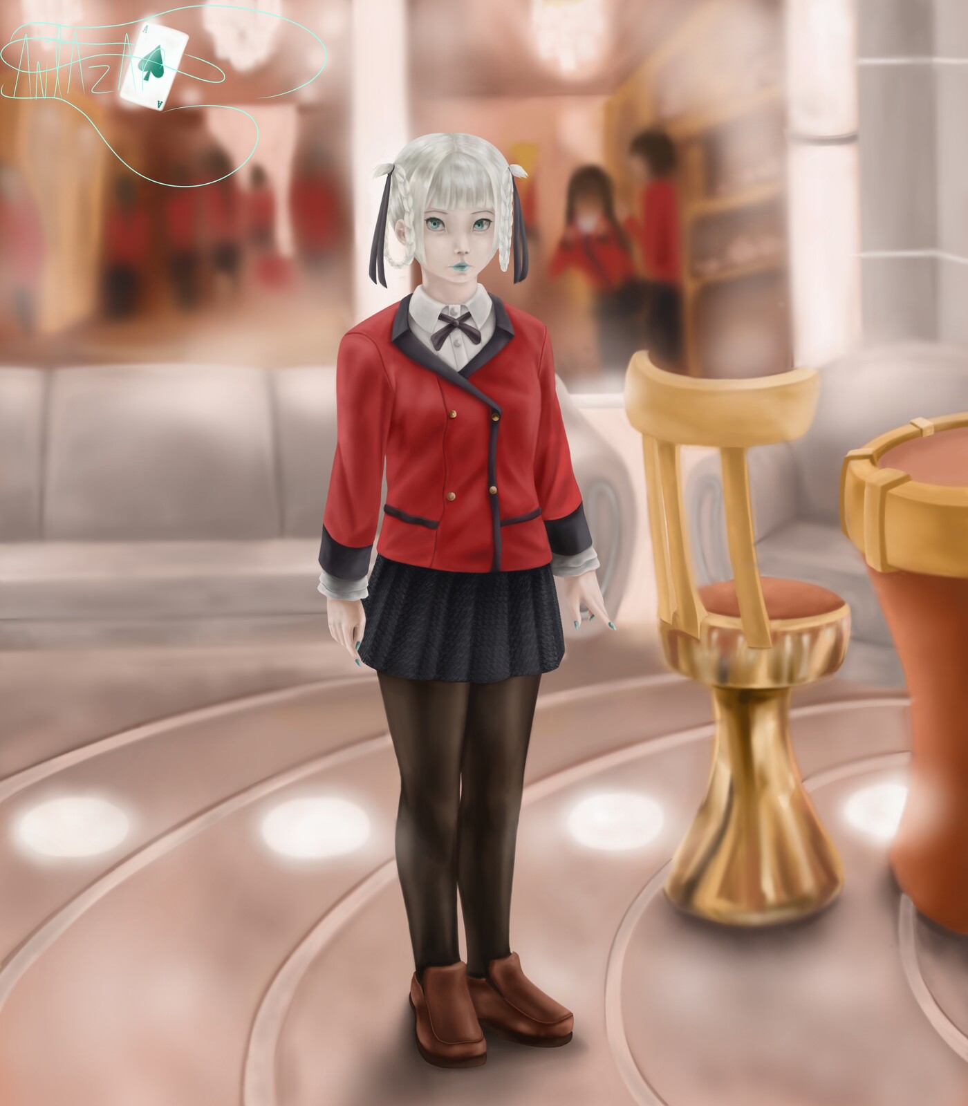 Artstation Kirari Momobami Kakegurui Antazar Draw A anime adaption aired in the summer 2017 season. artstation kirari momobami