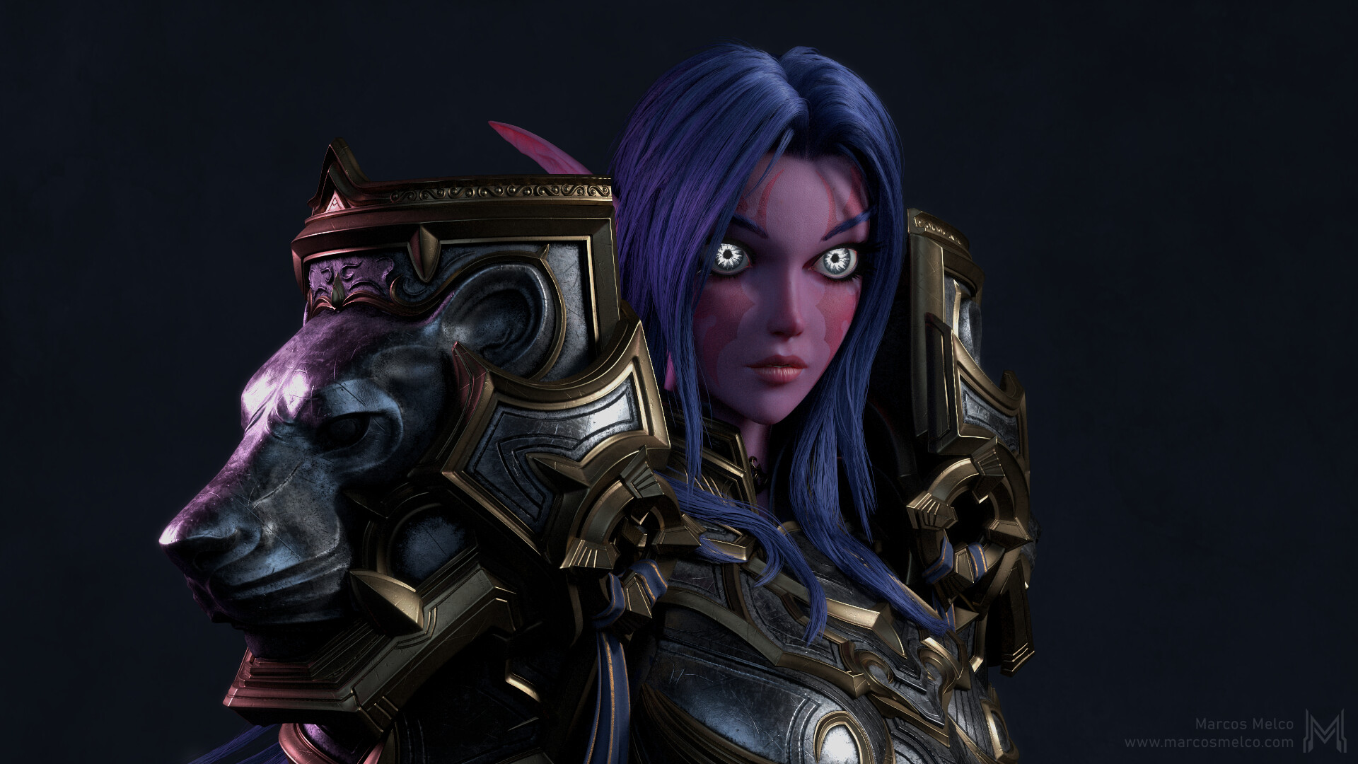 Artstation Chido Night Elf Warrior World Of Warcraft Fan Art Marcos Melco