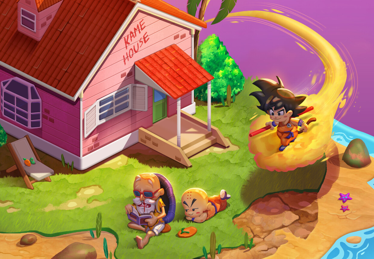 Khoa Nguyen KAME HOUSE ISOMETRIC ARTWORK