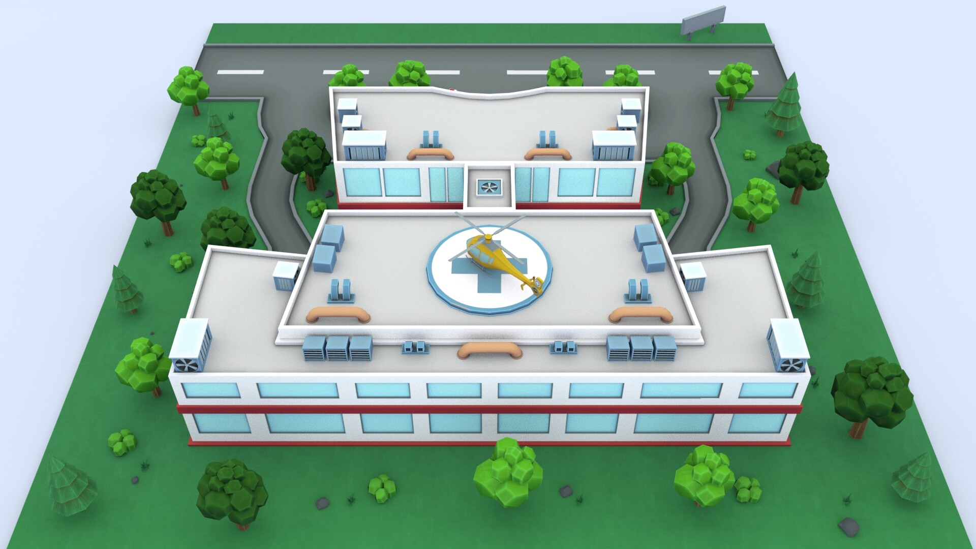 Три госпиталь. 3d модель больницы. Помещения больницы 3д макеты. Генплан больницы 3д. 3д проект здания хирургической больницы.