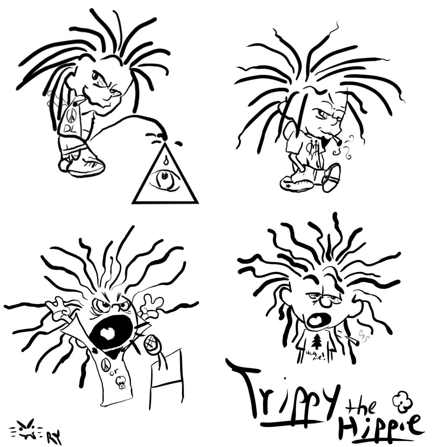 Dread-haired variation of Trippy the Hippy