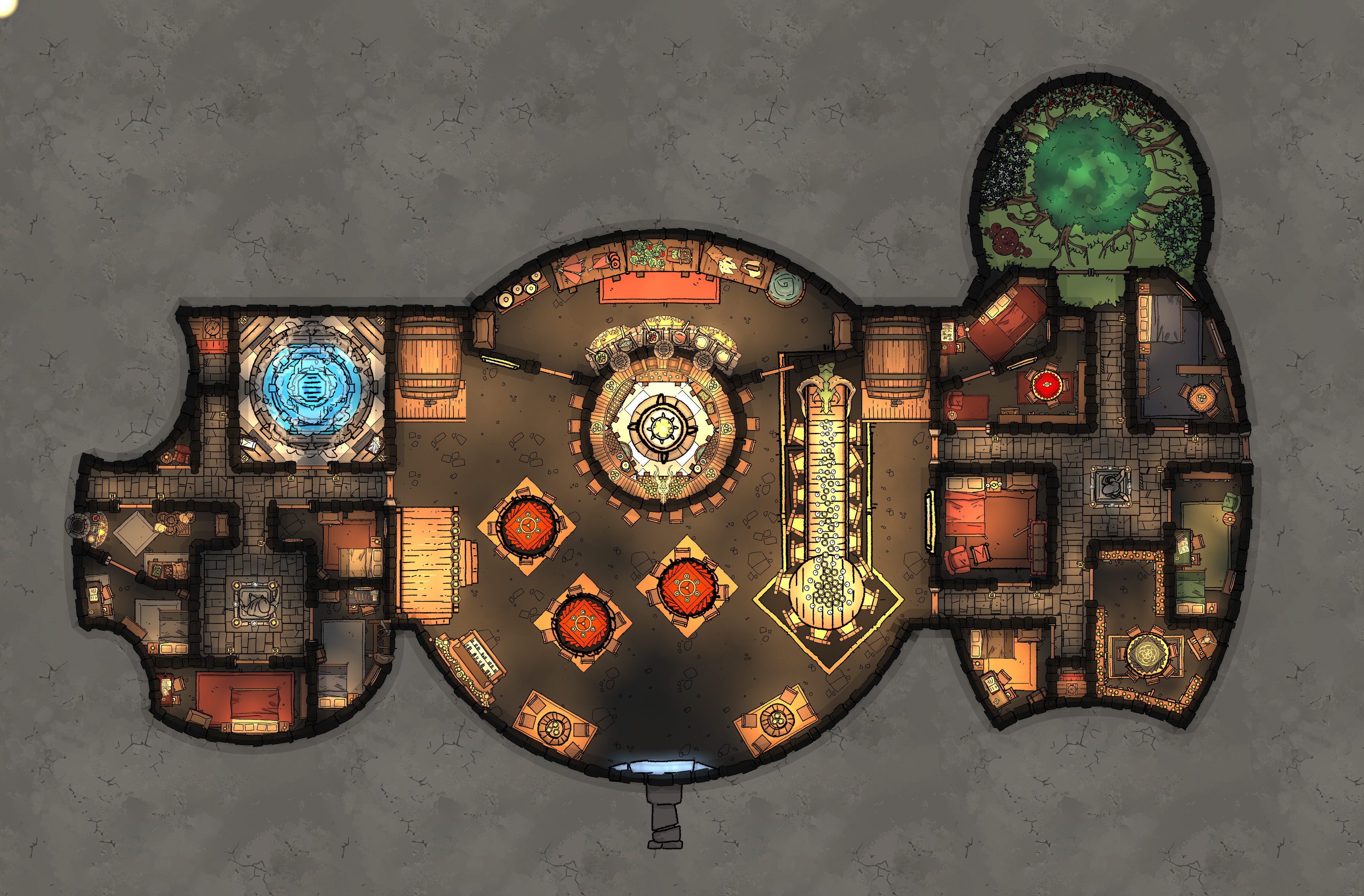 "Long Rest" Inn &amp; Tavern by Day