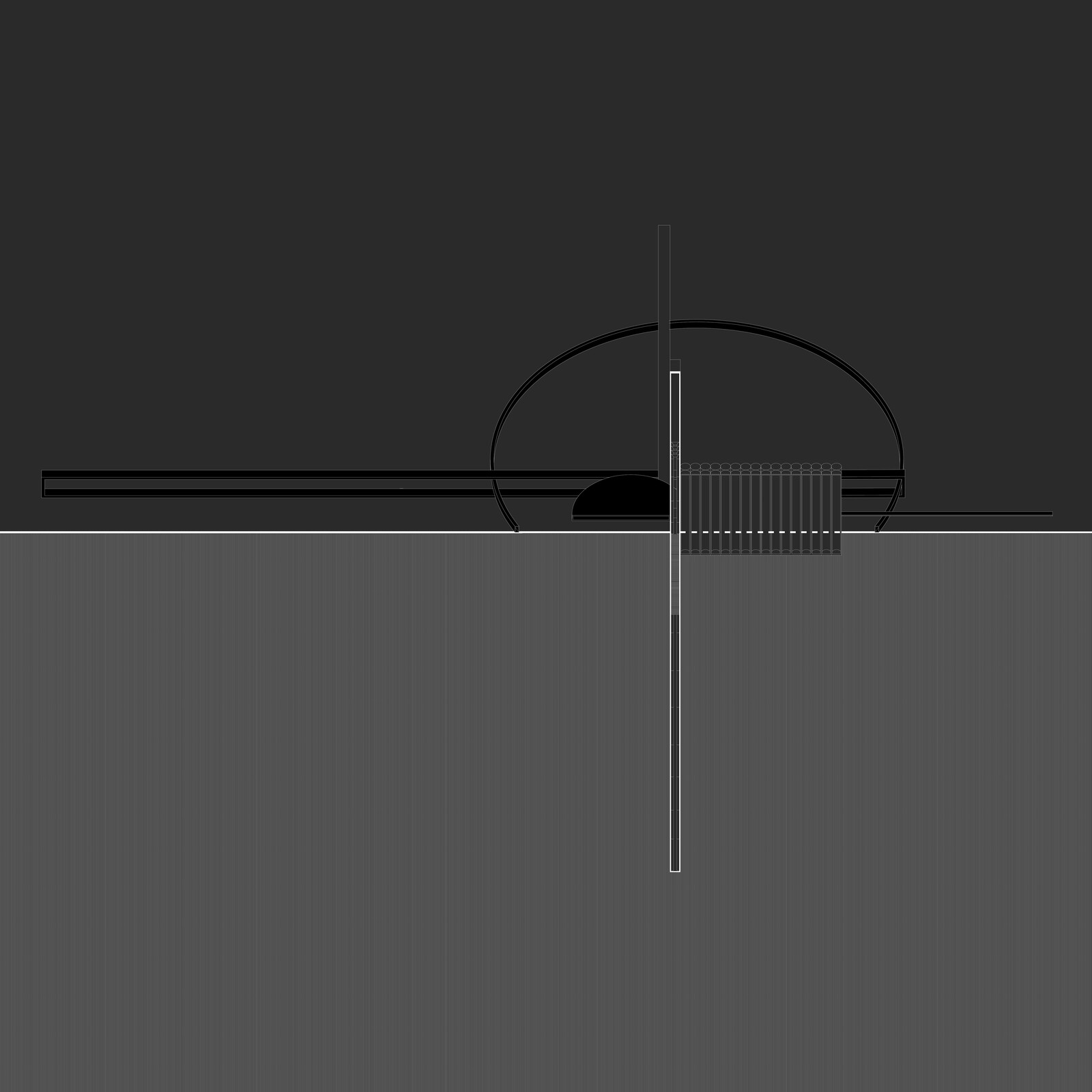 Front Oblique-Section Axon Drawing