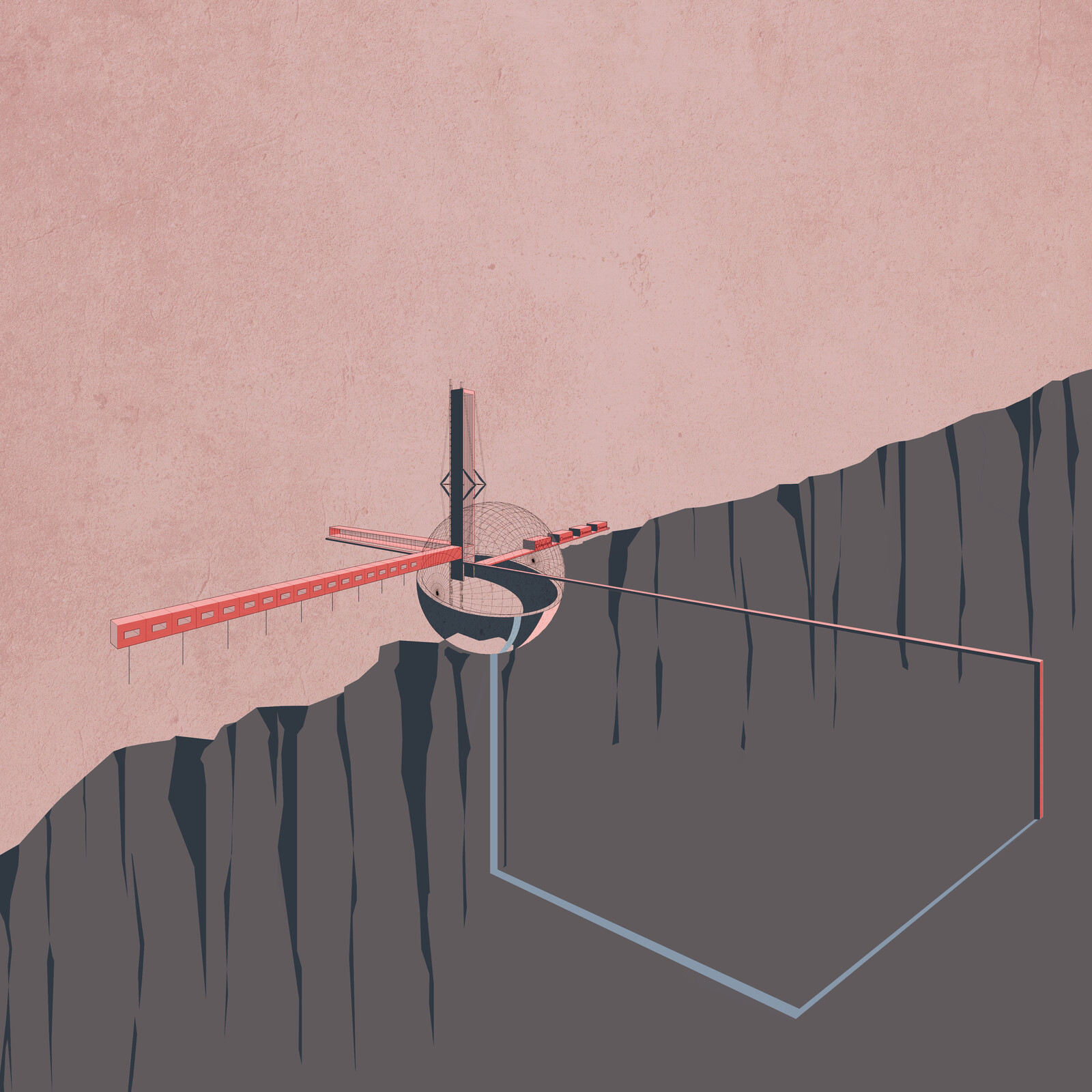 Concept Collage (Cliffside Architecture)