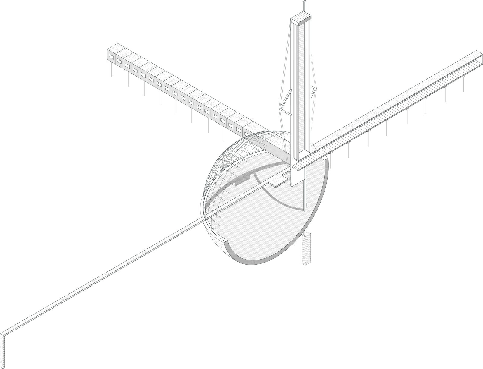 Architectural Section Axon 