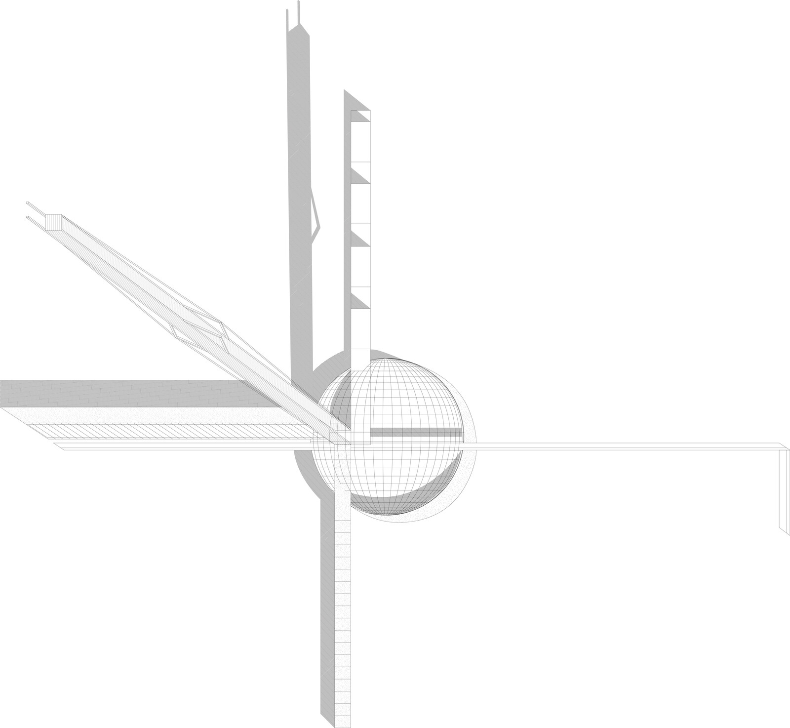 Architectural Drawing - Oblique Plan
