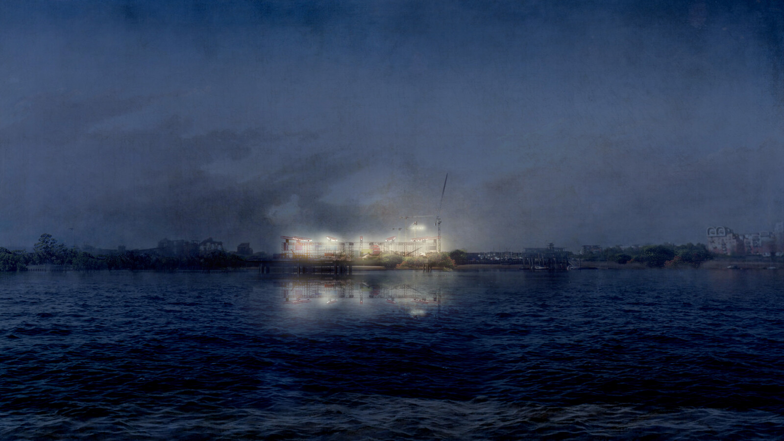 Across the River - On proposed side - Concept Image - Rhino 3D + Enscape + Photoshop