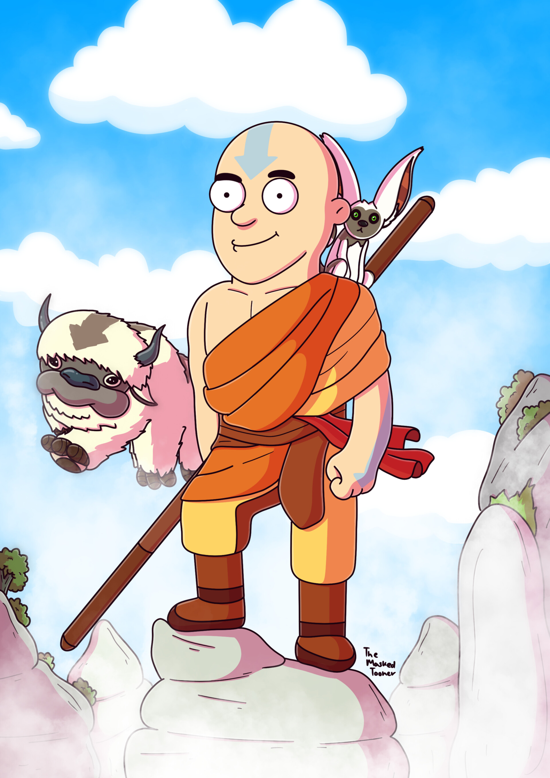 Avatar - Aang and Appa pixel animation