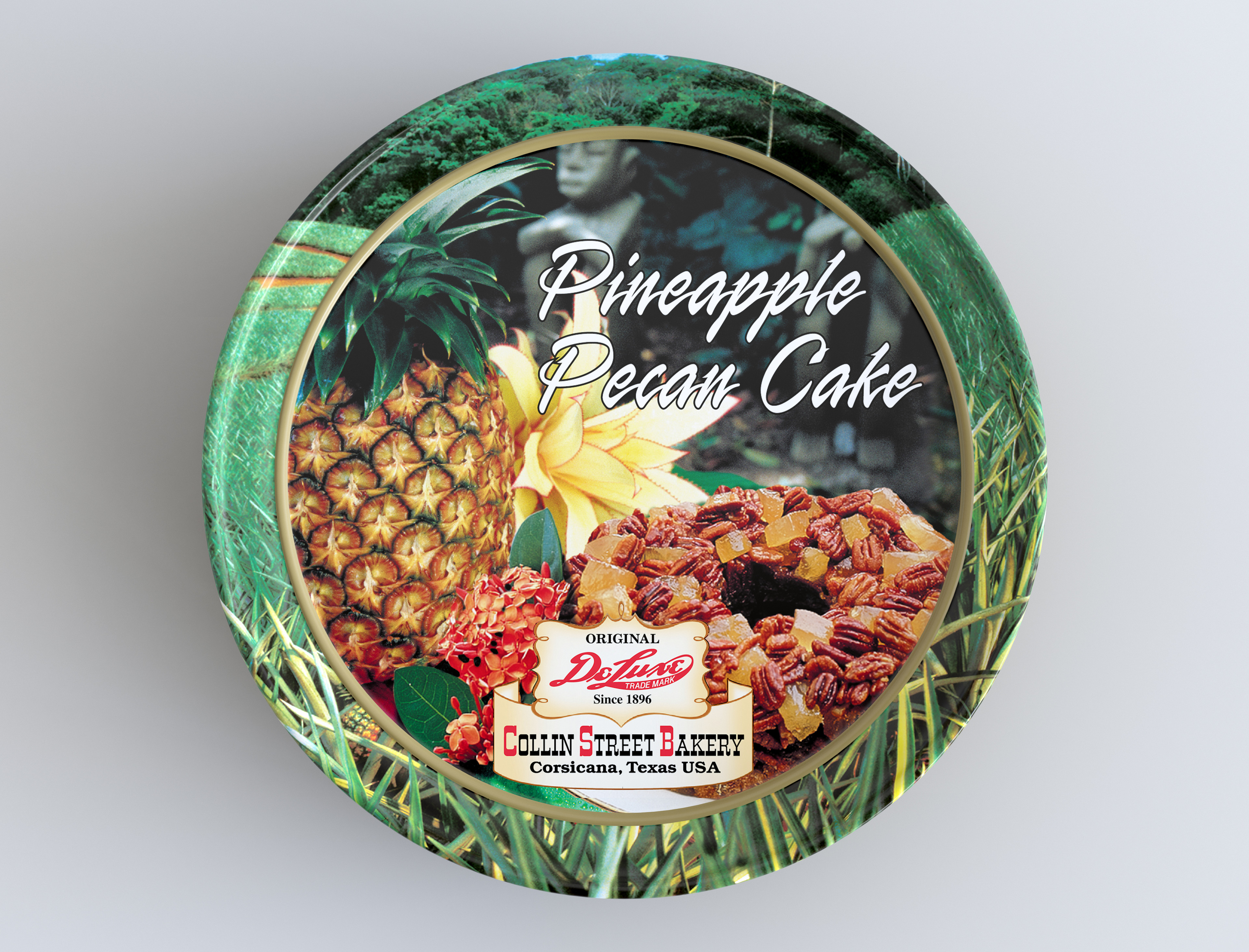 Pineapple Pecan Cake Tin - Top