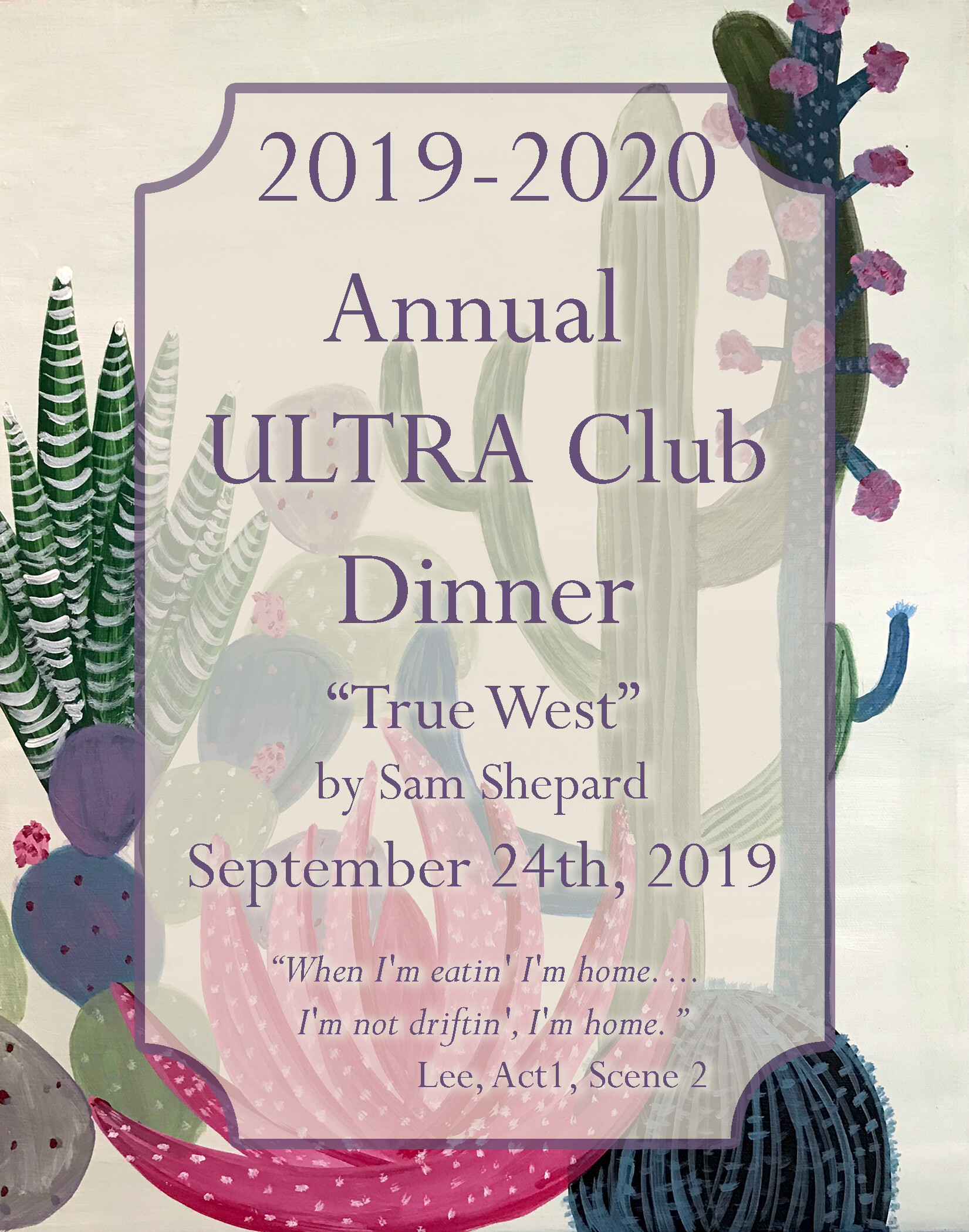 ArtStation Tarleton ULTRA Club Dinner Invite Graphic and Print