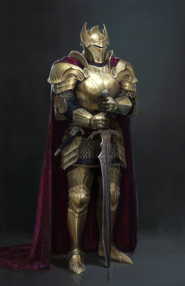 Golden Knight by Yoojin Rhee : r/ImaginaryKnights