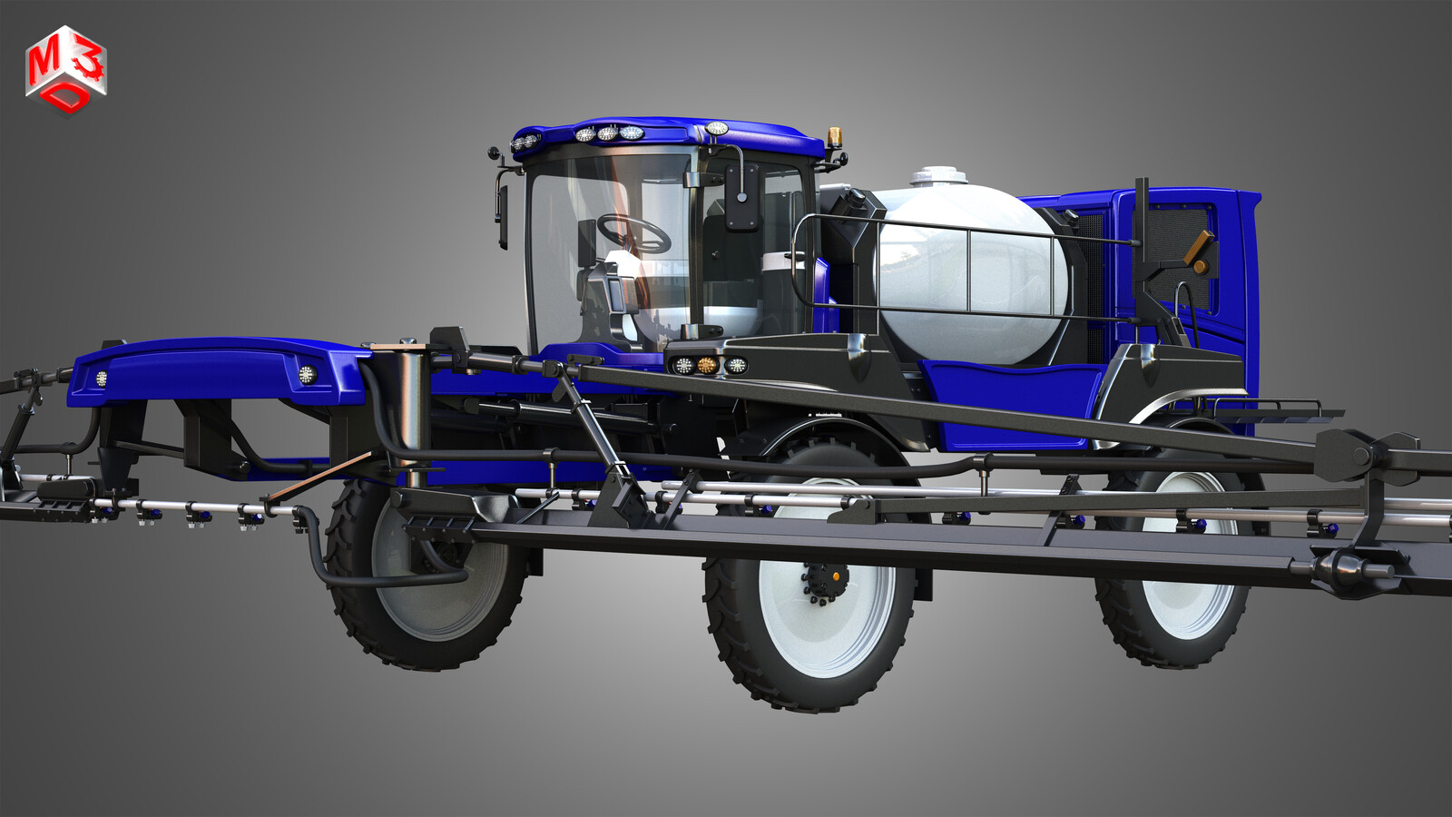 Self-propelled Front Boom Sprayer 3D model