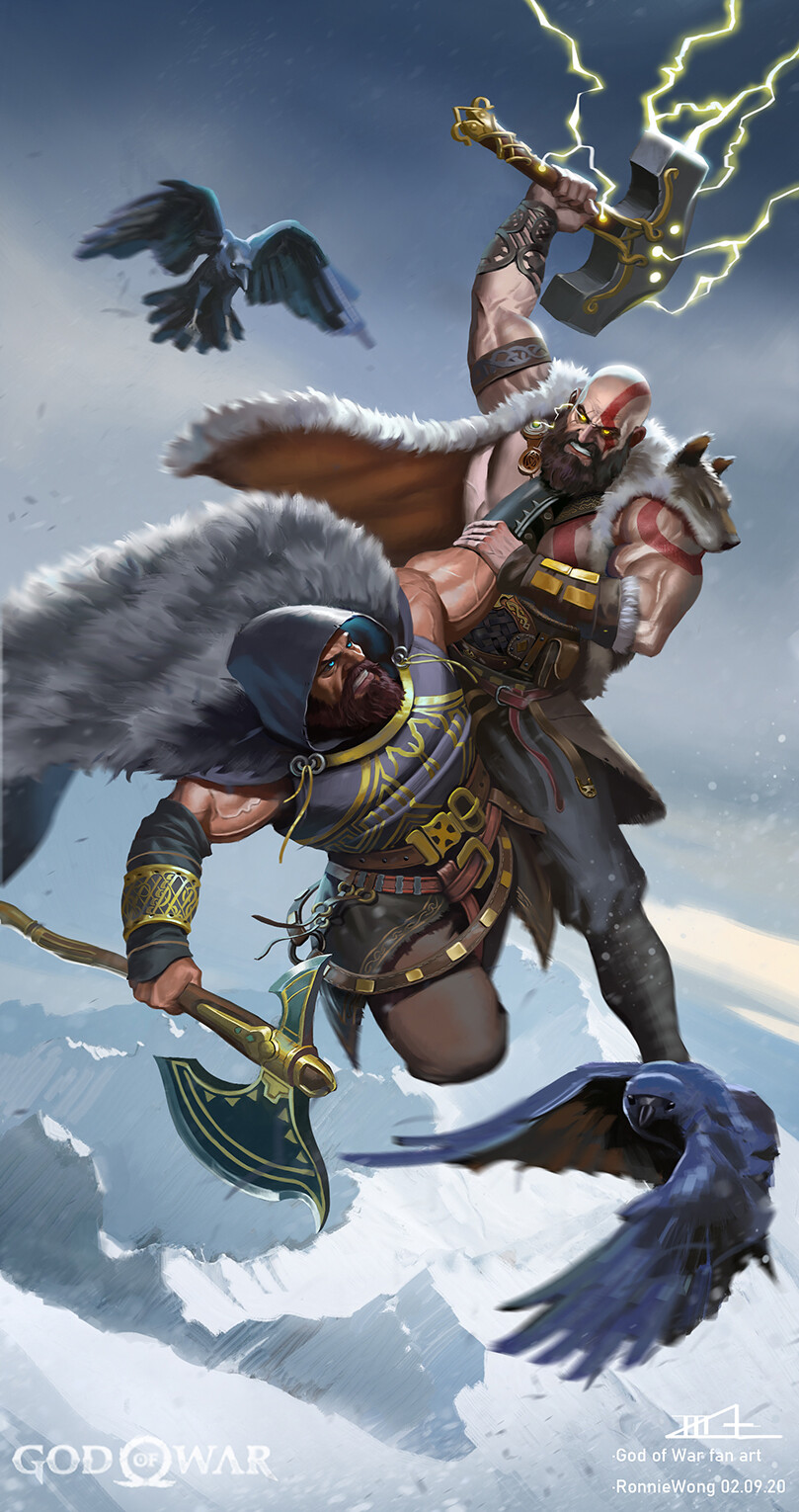 ArtStation - Kratos VS Thor