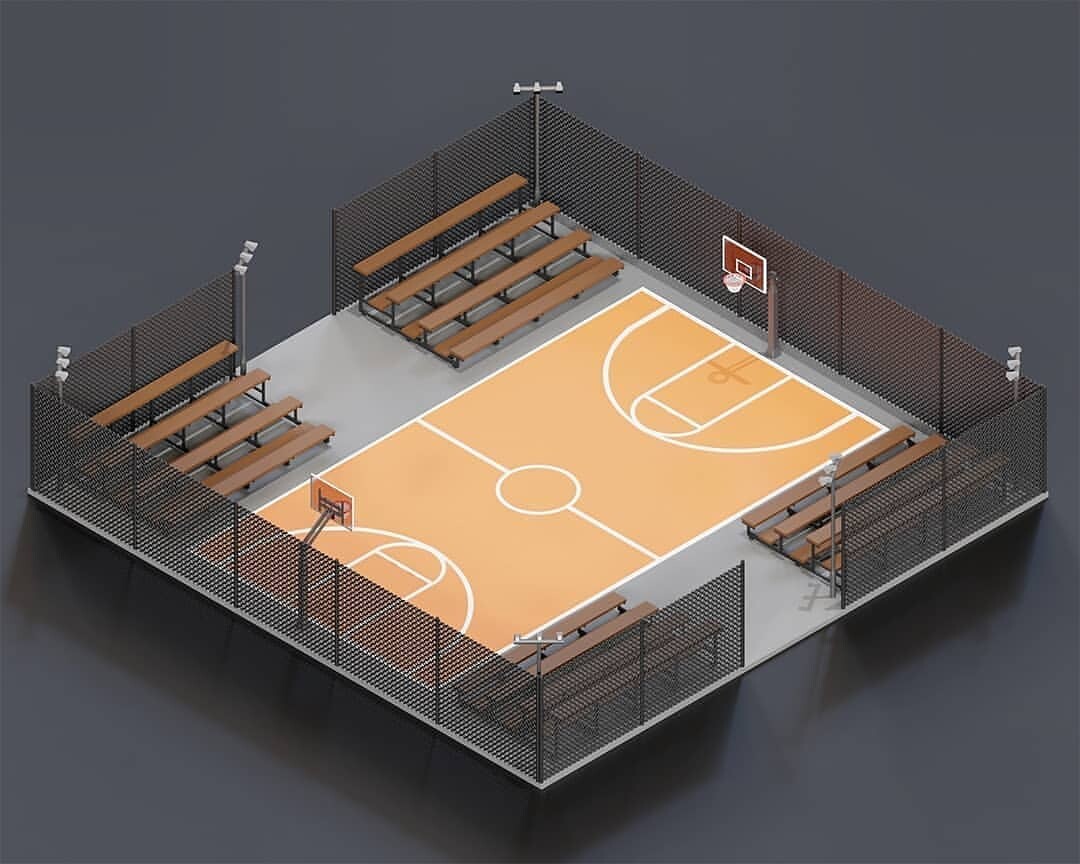 Artstation Basketball Court