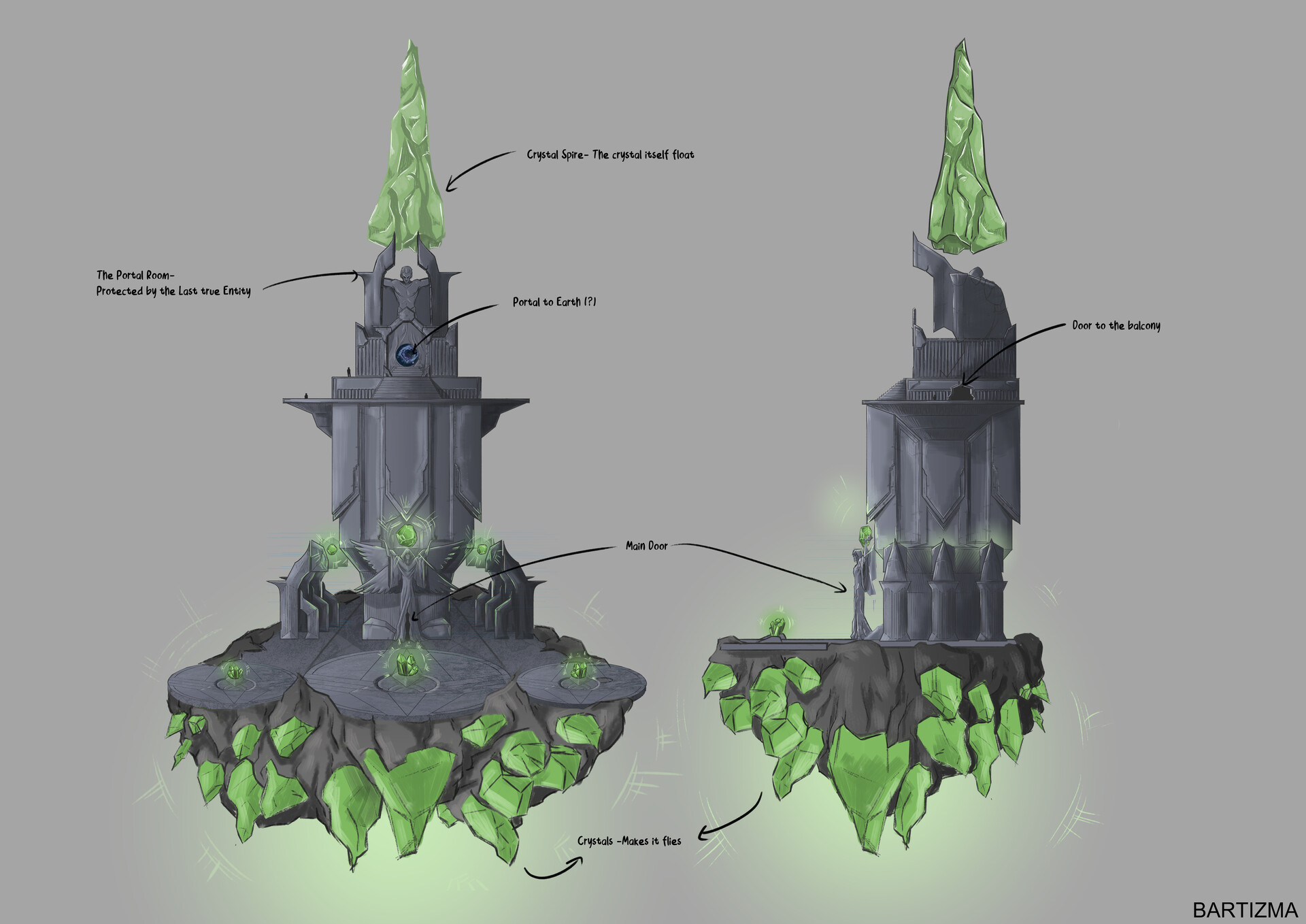 ArtStation environment concept_ FAN REDESIGN OF Crystal Spire of the