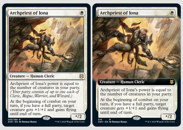 Regular and Extended Art cards