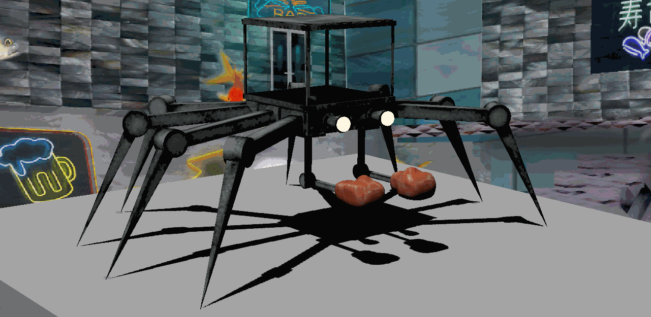 Punch Crab mech idle &amp; crouching animations