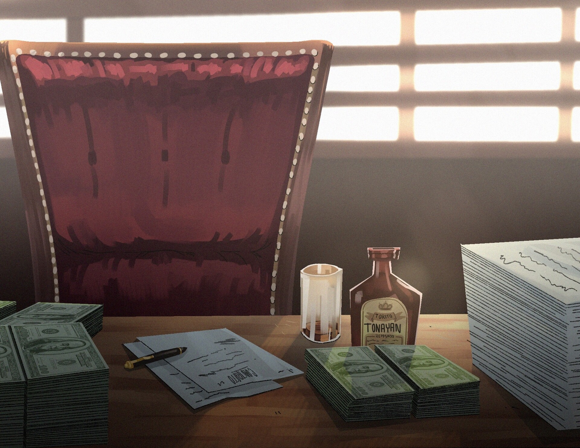 godfather office cartoon background