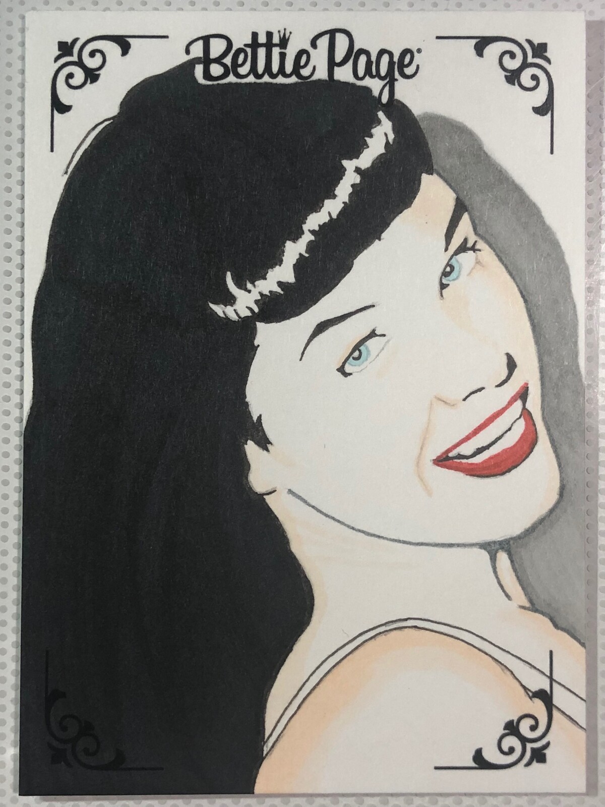 Bettie Page Art cards created for Dynamite Entertainments officially licensed Bettie Page trading card set