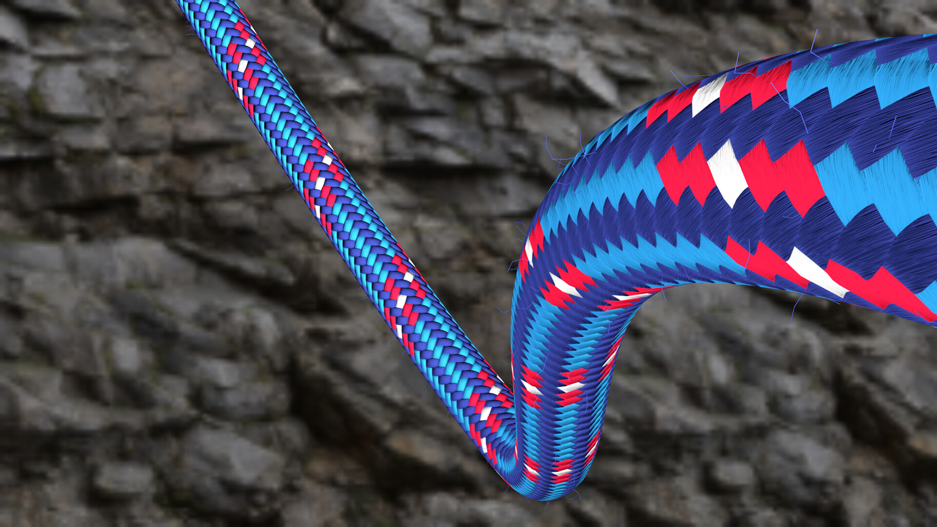 Climbing rope material clearance