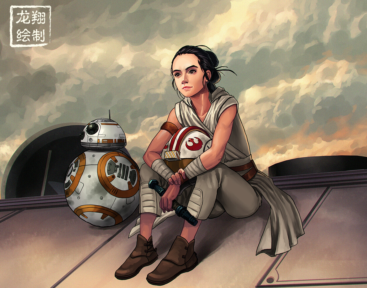 ArtStation - Rey and BB8