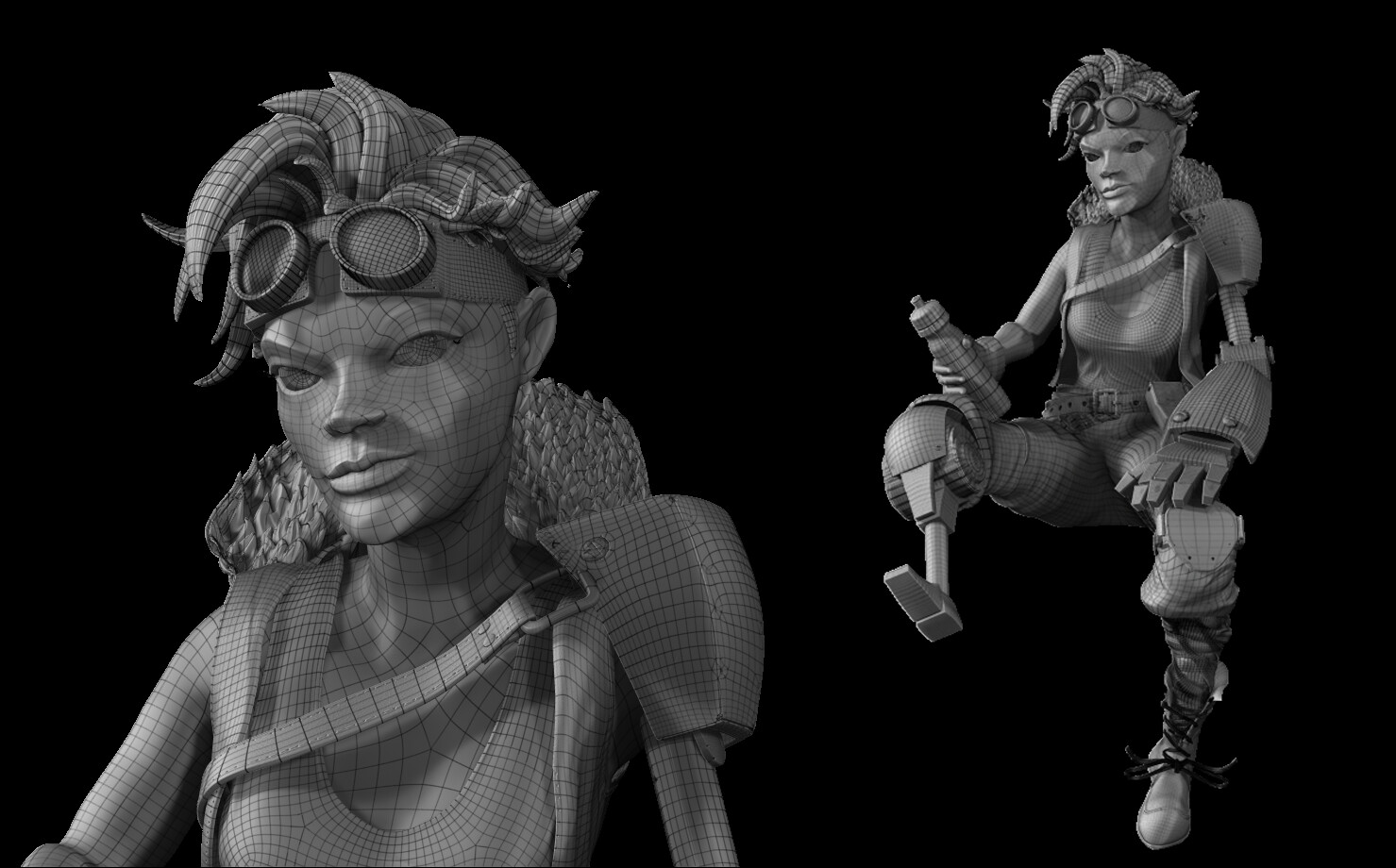 Wireframe Main Character
