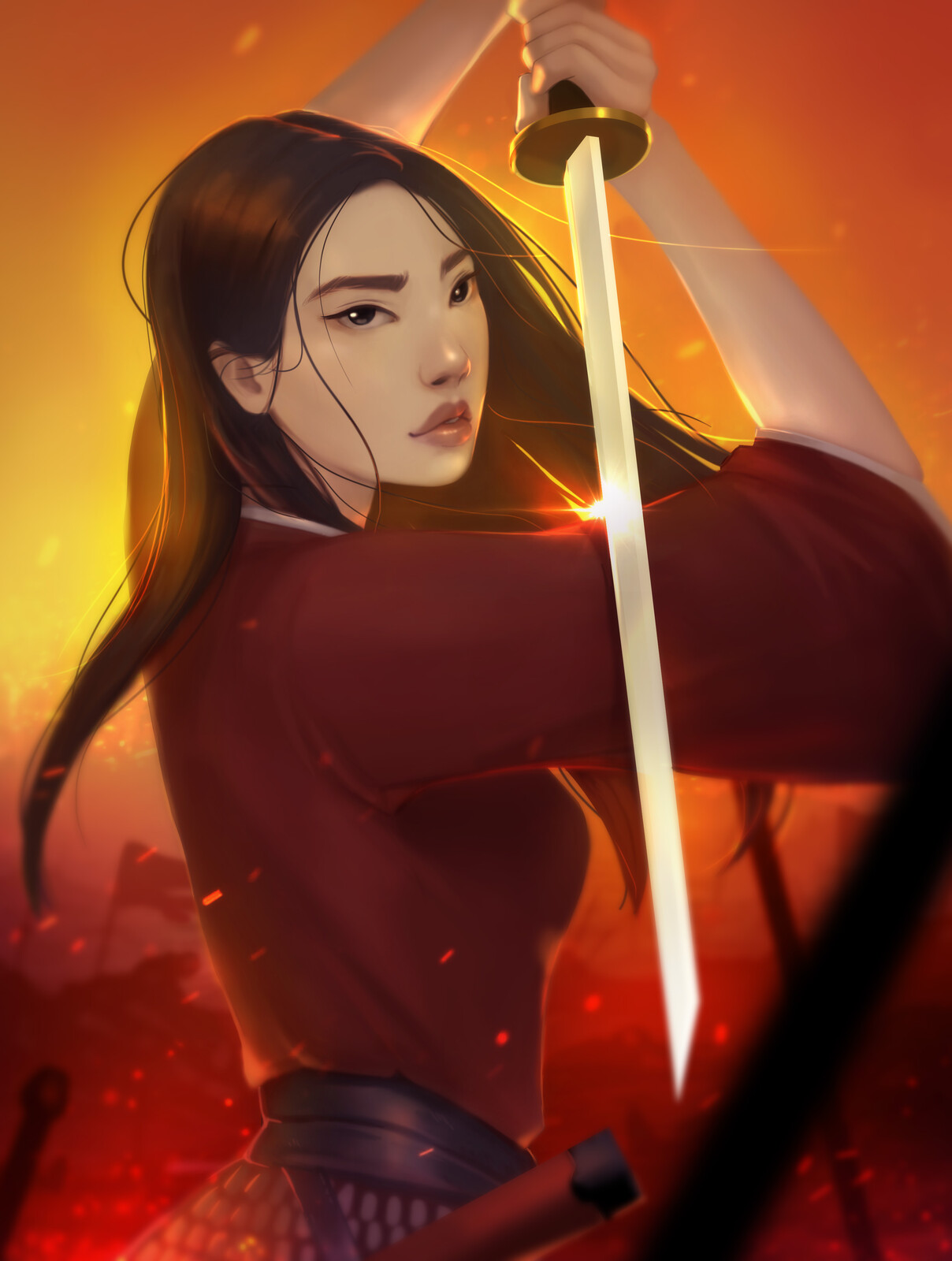 Artstation Mulan 2020 Elaine Teh