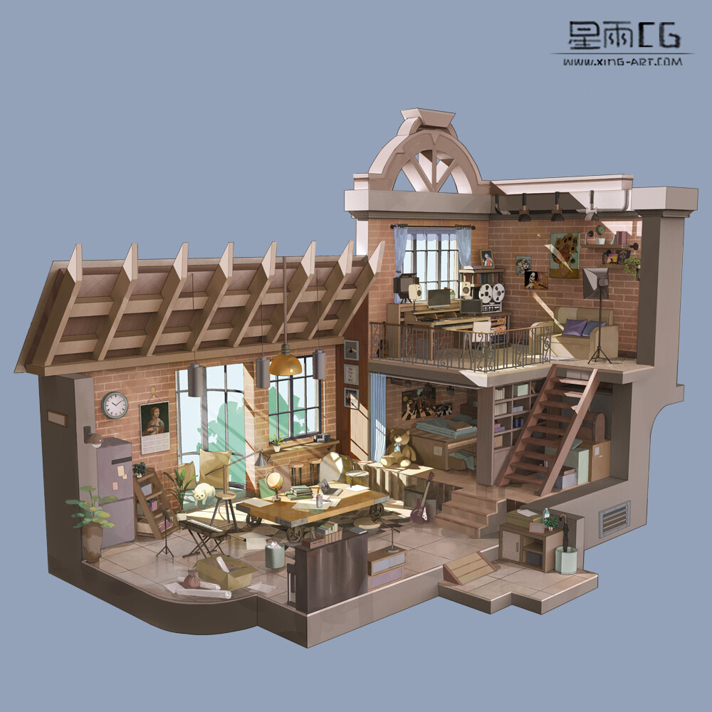 Star Cg 春季场景网络班 的室内建筑作业