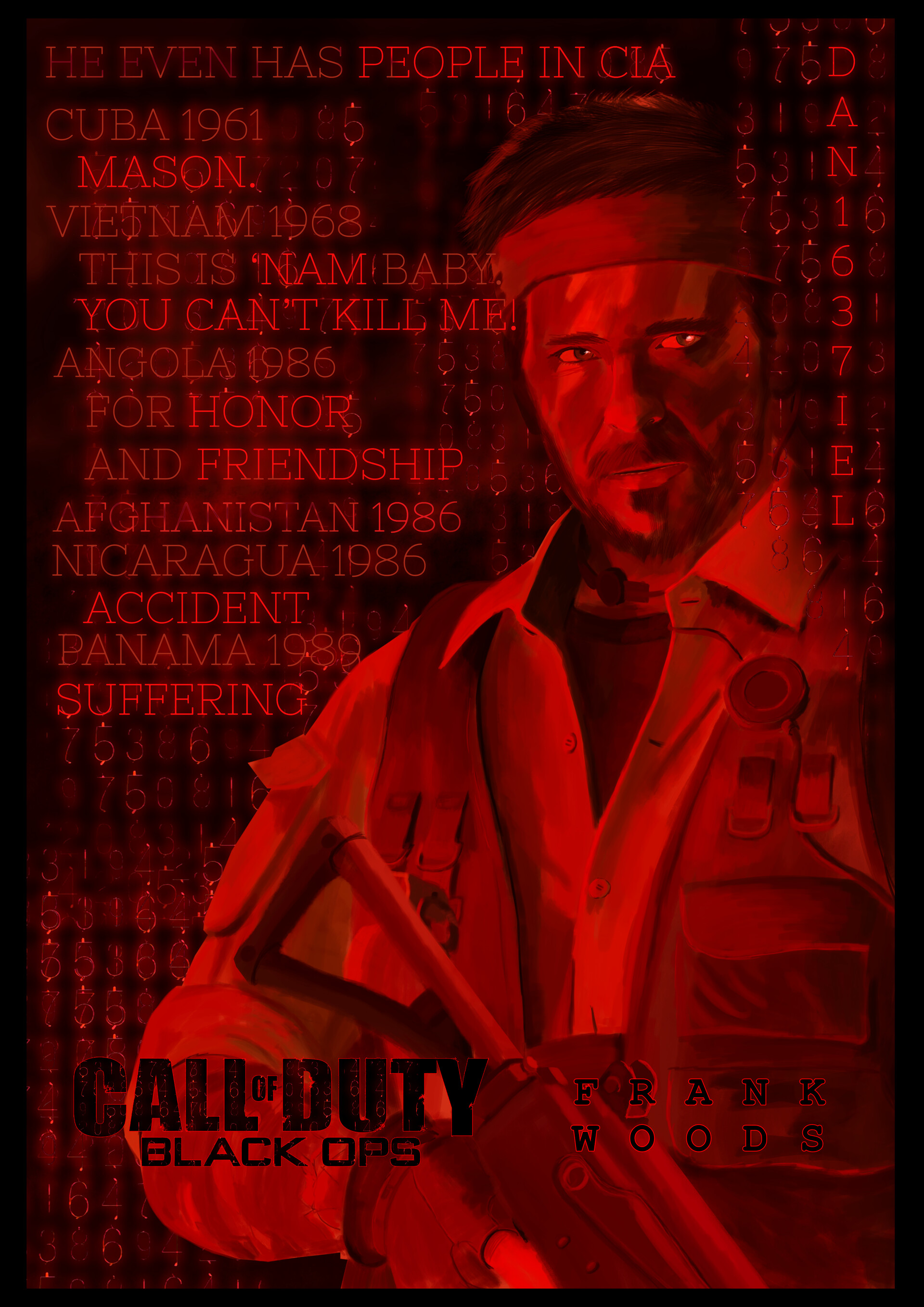 Artstation Call Of Duty Black Ops Frank Woods Poster Daniel Popov
