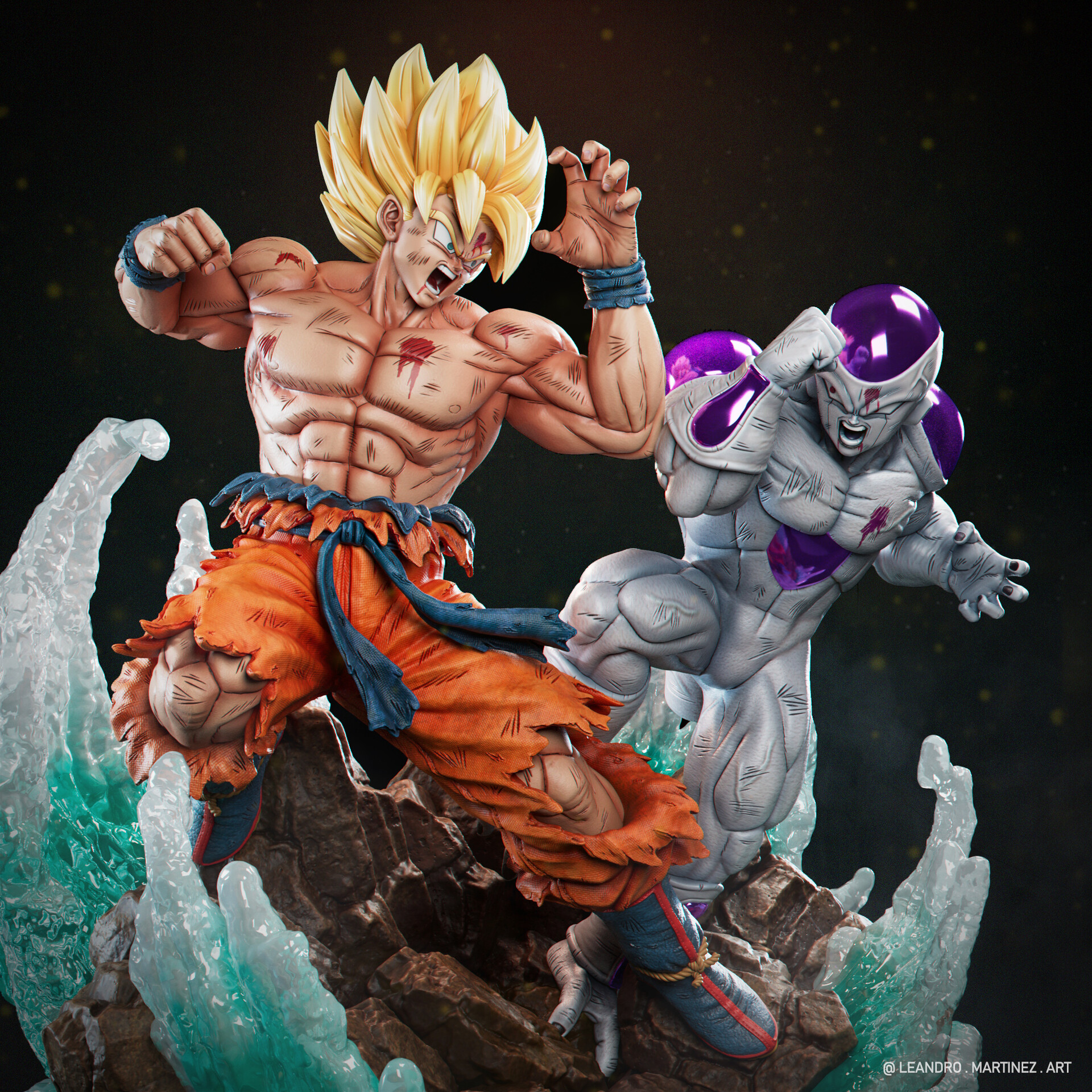 ArtStation - GOKU AND FRIEZA FANART