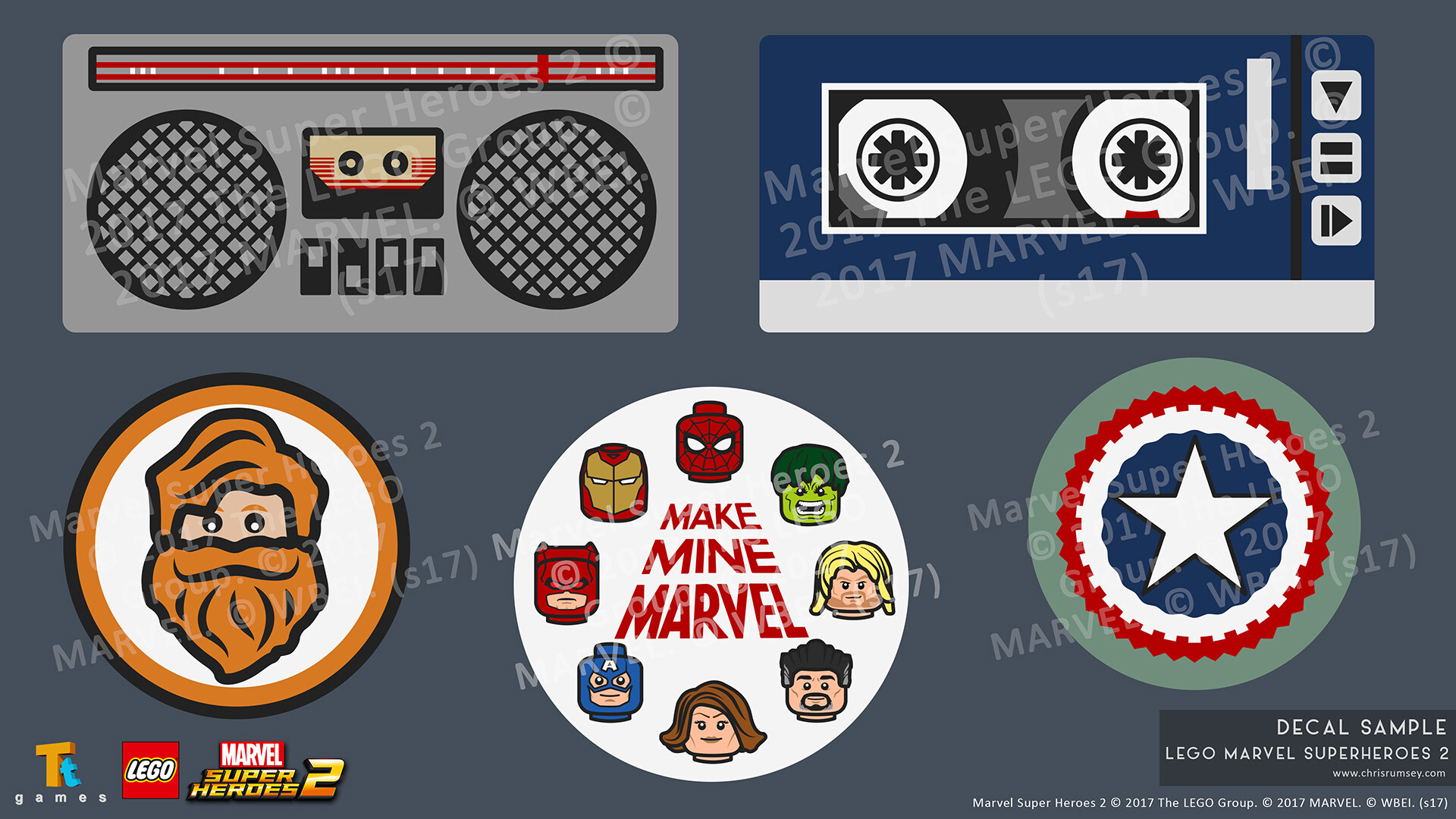 Lego clearance decals marvel