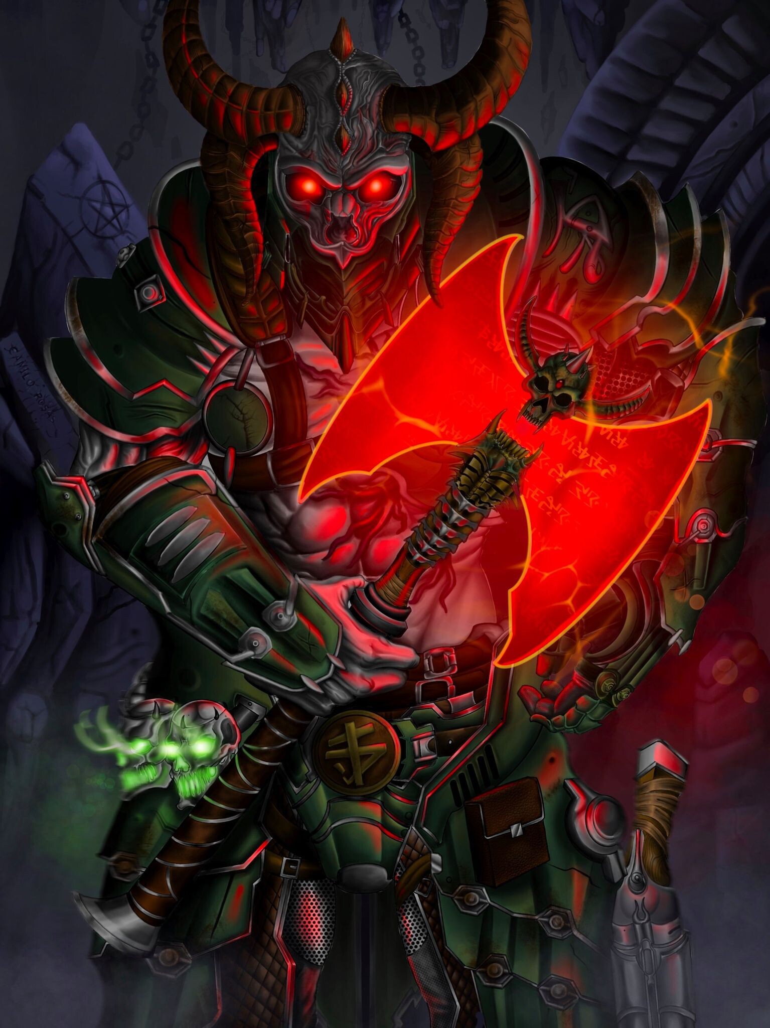 fan art of Marauder from Doom Eternal. 