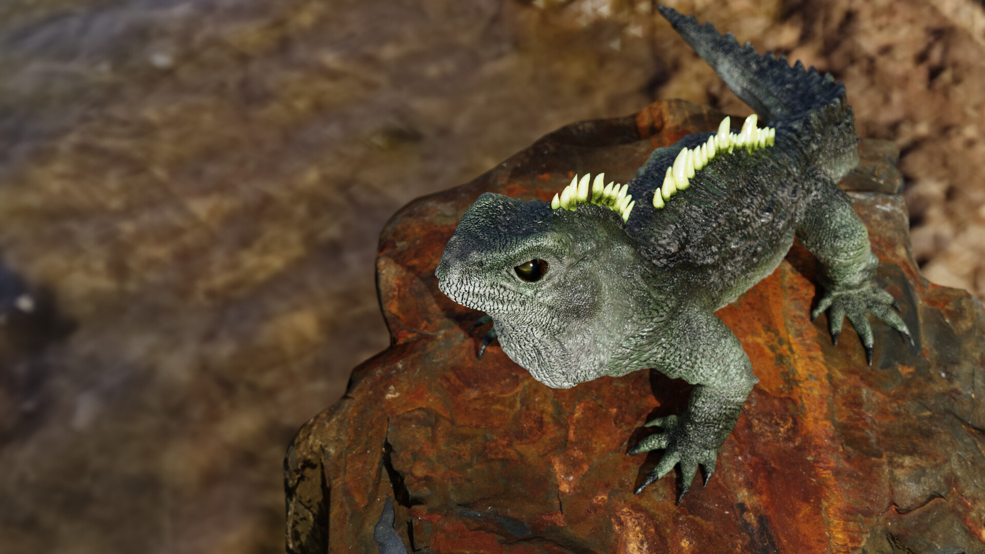 Gee Yeung Tuatara Three Eye Fossil