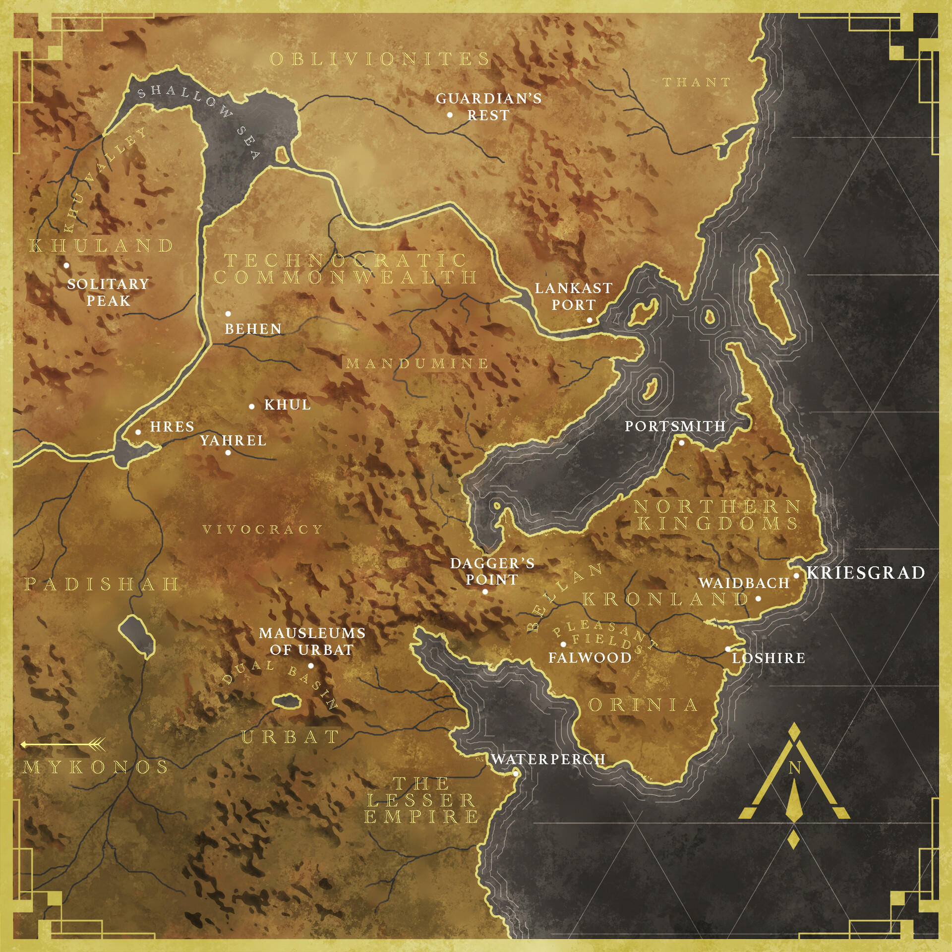 Map of the Known World: Empire of Ash at ArtStation