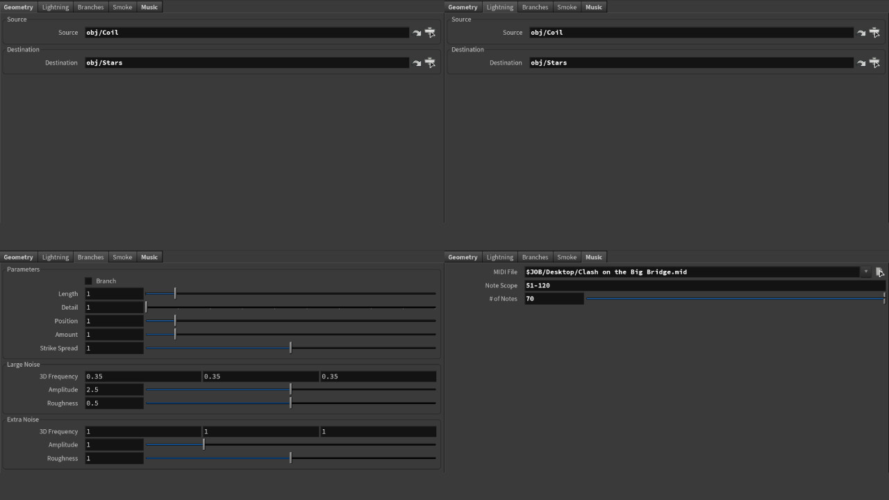 Parameters for the Music Generator.
