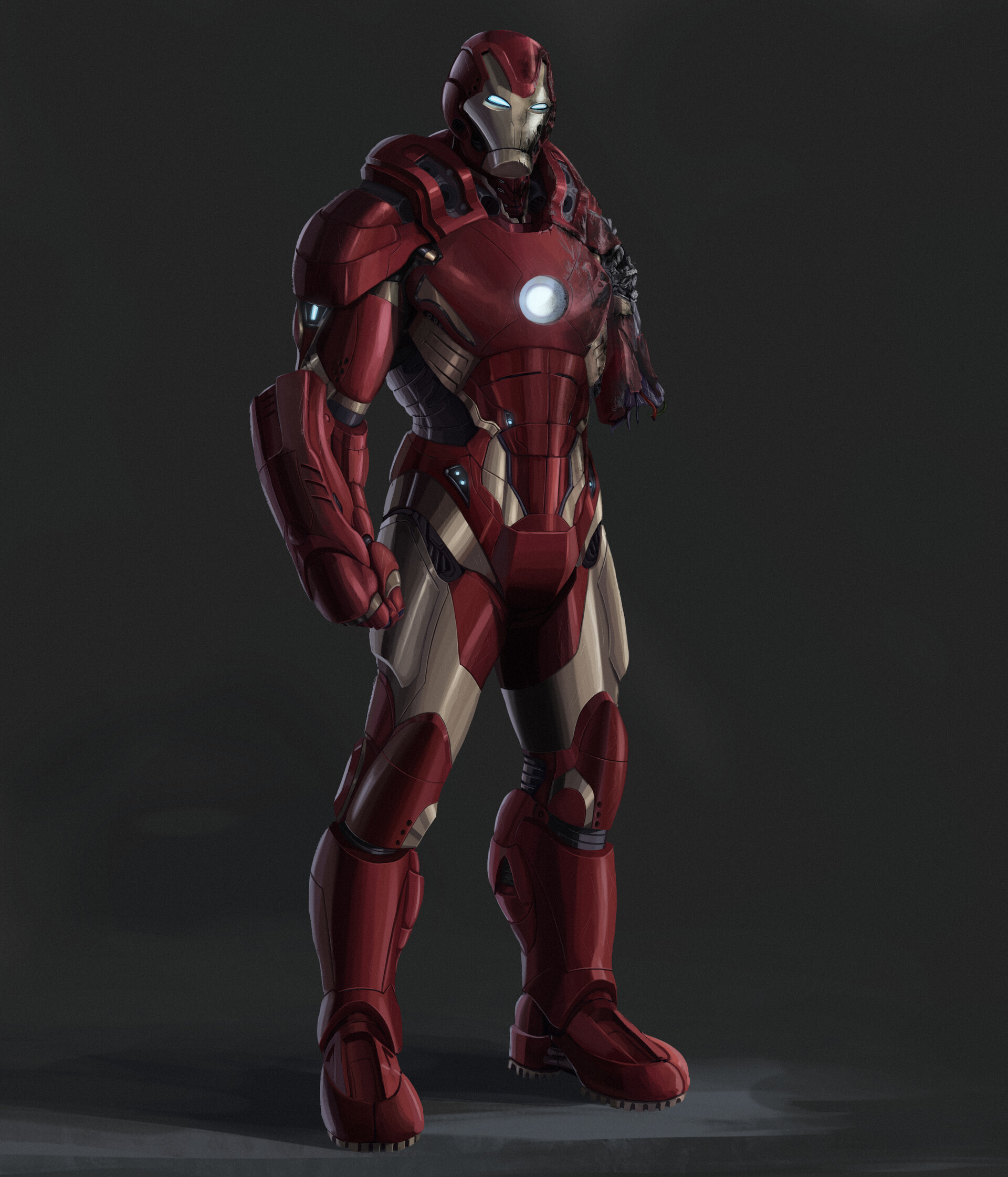 ArtStation - Battle damaged Iron man