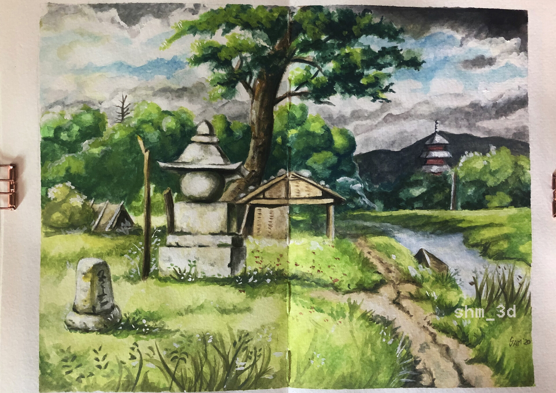 ArtStation Sketchbook Art (Studio Ghiblo scene study)