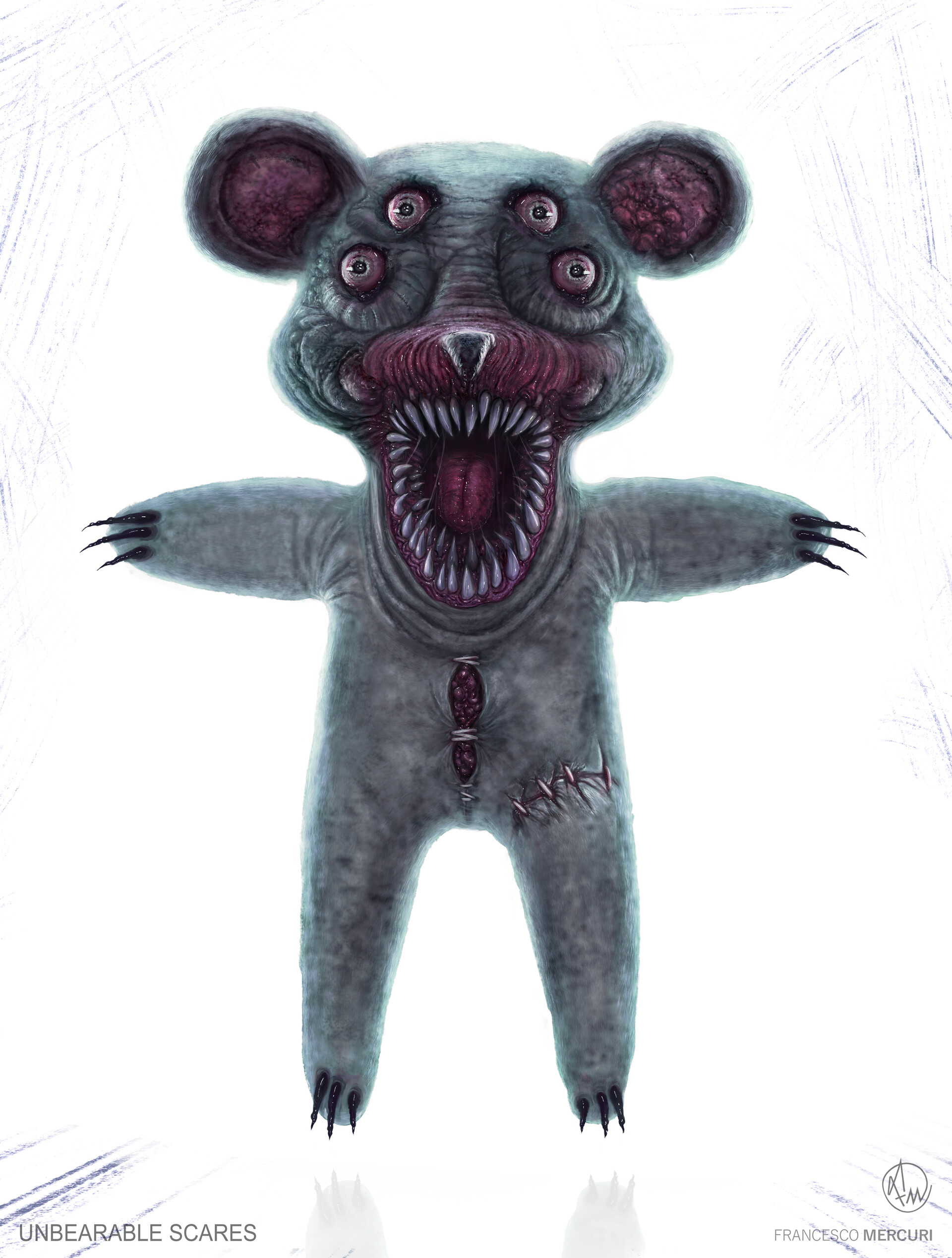 Creepy cute teddy bear on sale