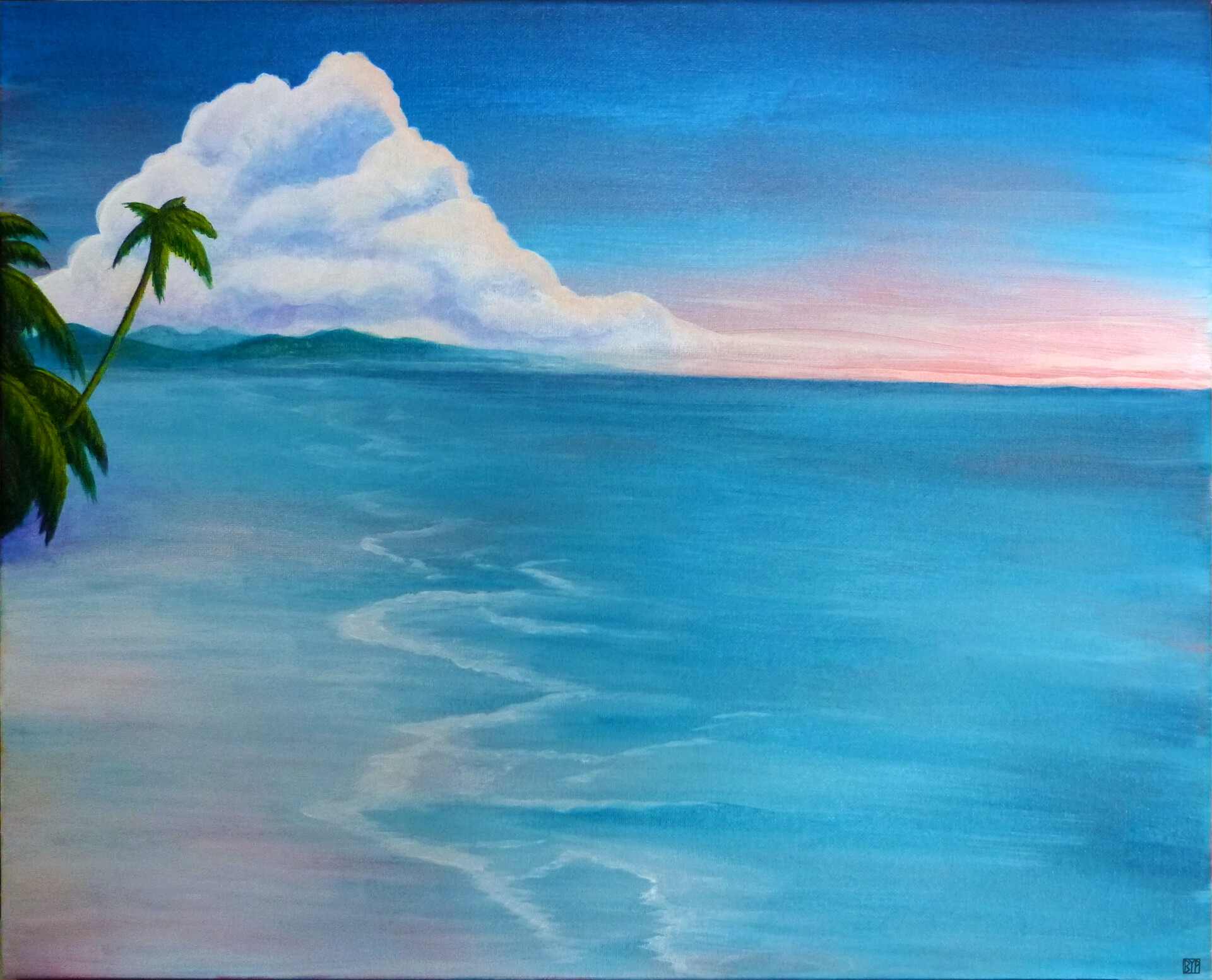 ArtStation Beach Landscape Acrylic Painting