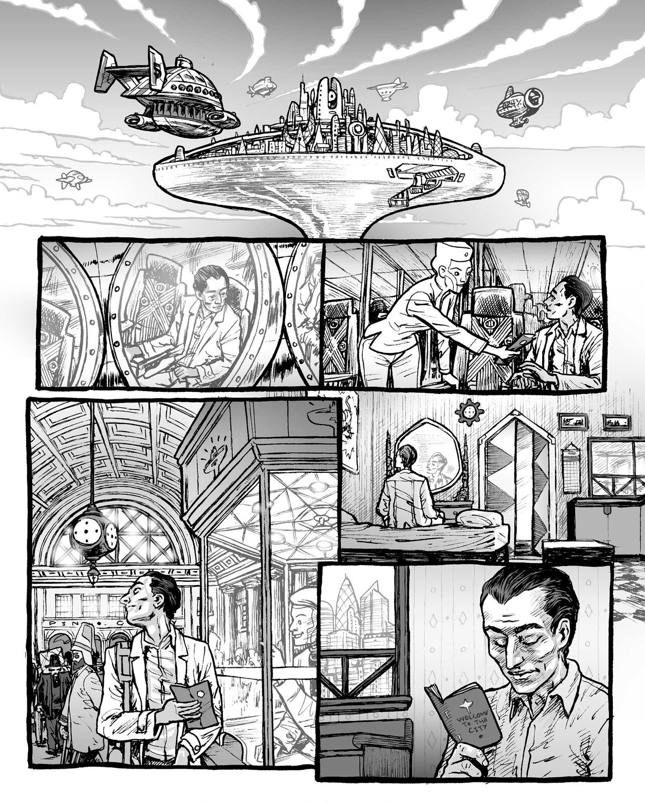 A page from The New Armageddon Blues.