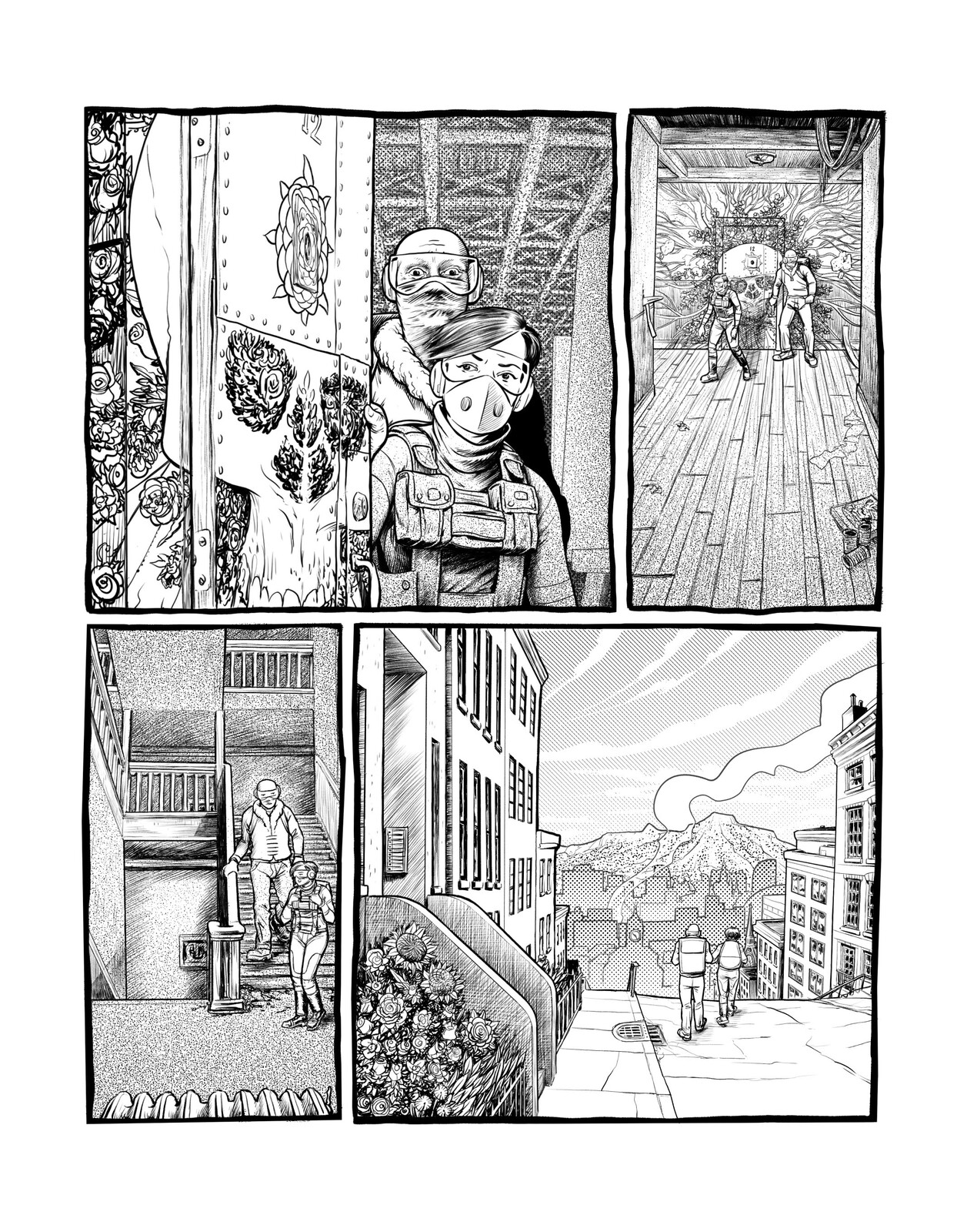 Bloom page two. A short Sci Fi comic.