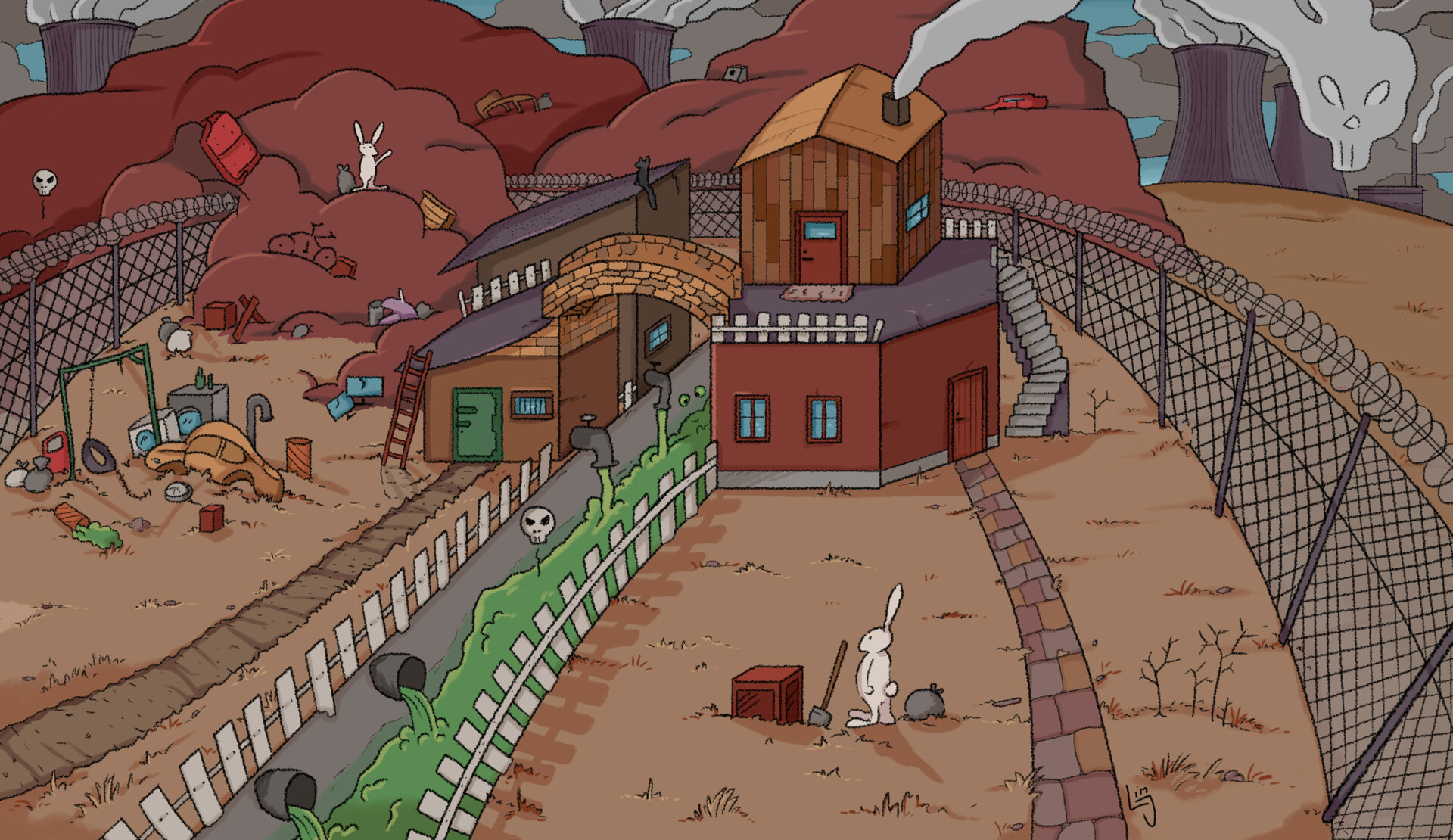 ArtStation Trash heap home